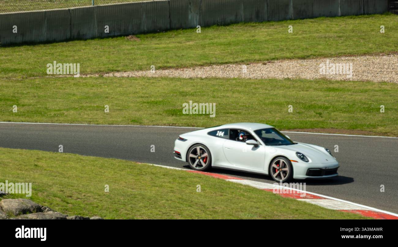 Porsche week-end au circuit Mont-Tremblant, Québec, Montréal, commandité par Aston Martin Montréal. Banque D'Images