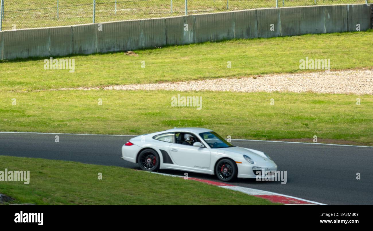 Porsche week-end au circuit Mont-Tremblant, Québec, Montréal, commandité par Aston Martin Montréal. Banque D'Images