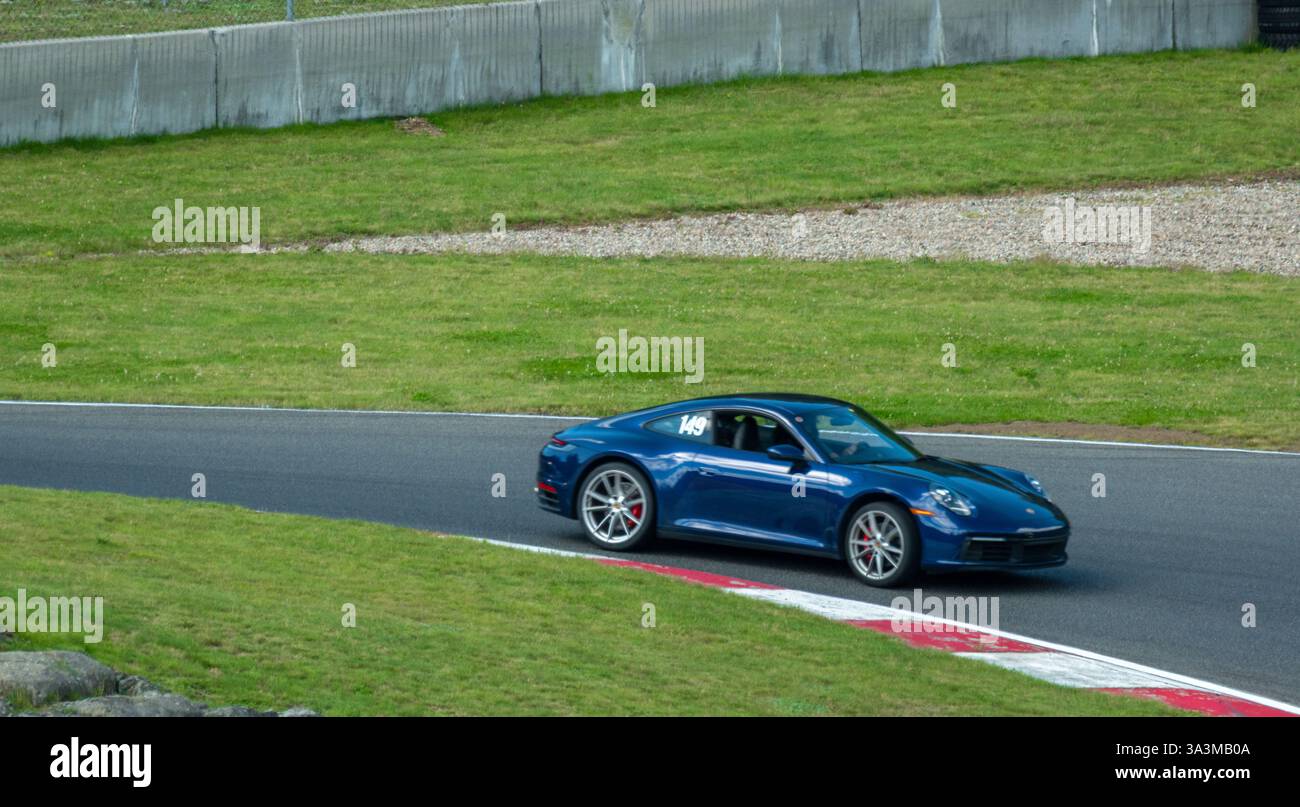 Porsche week-end au circuit Mont-Tremblant, Québec, Montréal, commandité par Aston Martin Montréal. Banque D'Images