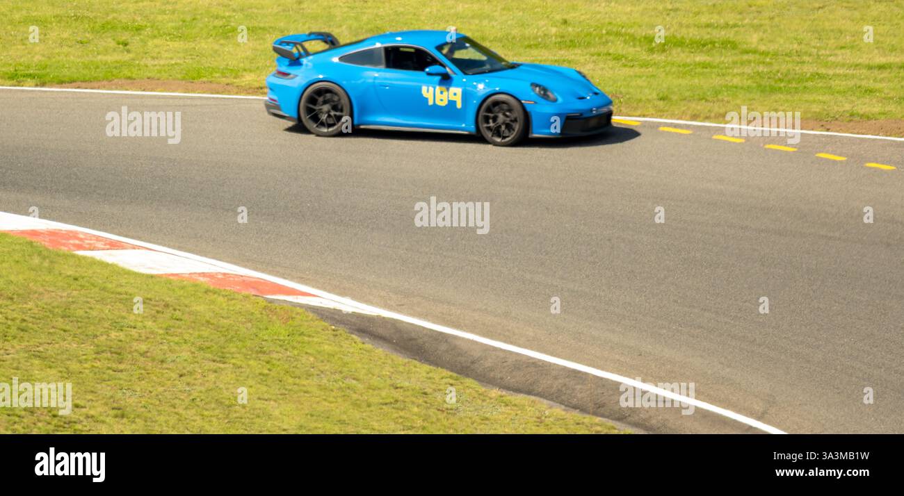 Porsche week-end au circuit Mont-Tremblant, Québec, Montréal, commandité par Aston Martin Montréal. Banque D'Images