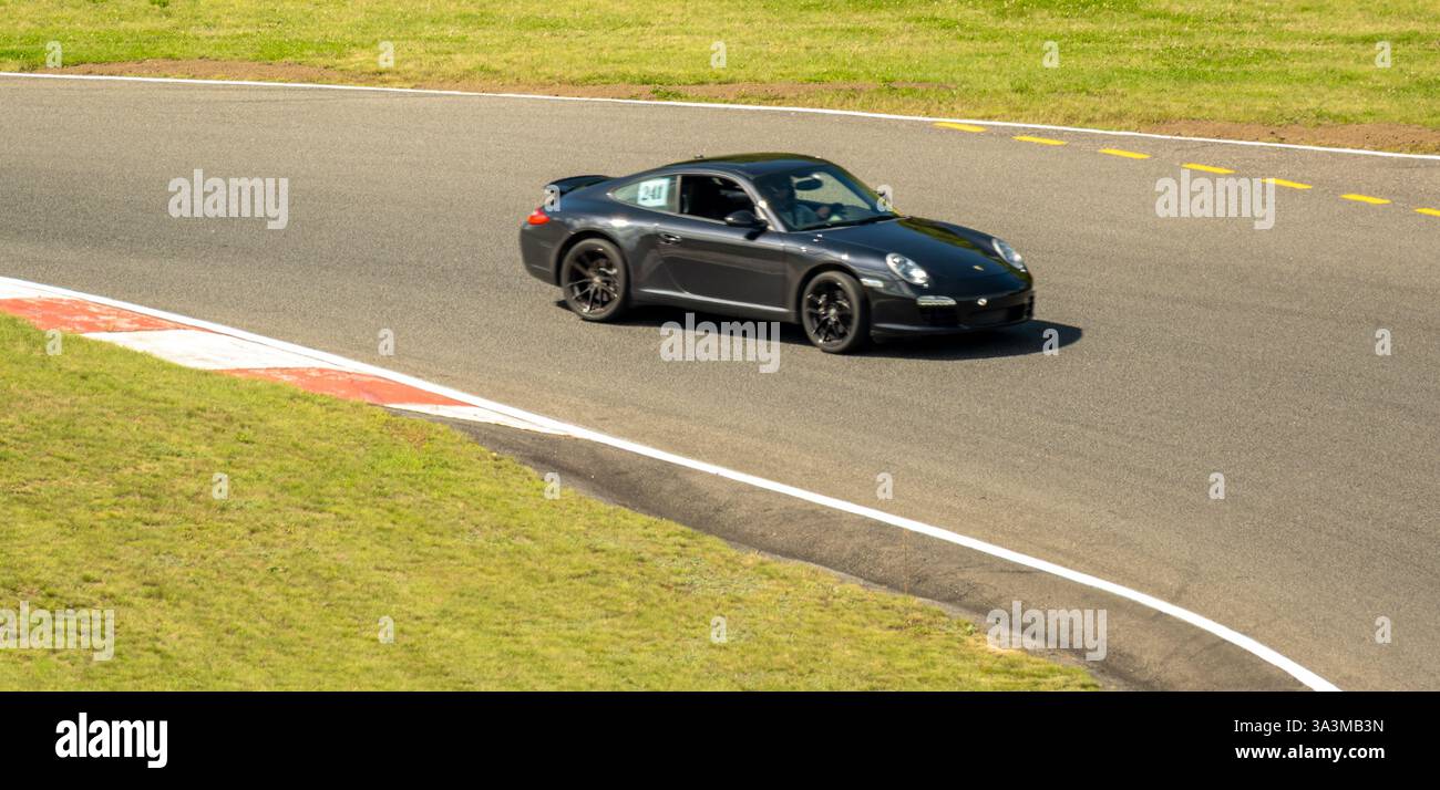 Porsche week-end au circuit Mont-Tremblant, Québec, Montréal, commandité par Aston Martin Montréal. Banque D'Images