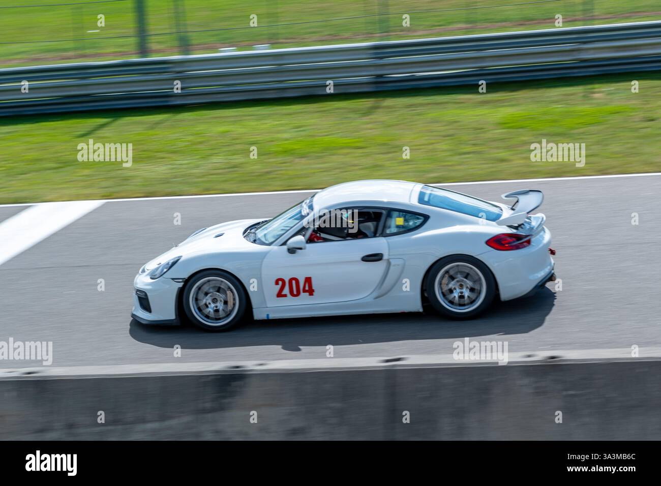Porsche week-end au circuit Mont-Tremblant, Québec, Montréal, commandité par Aston Martin Montréal. Banque D'Images