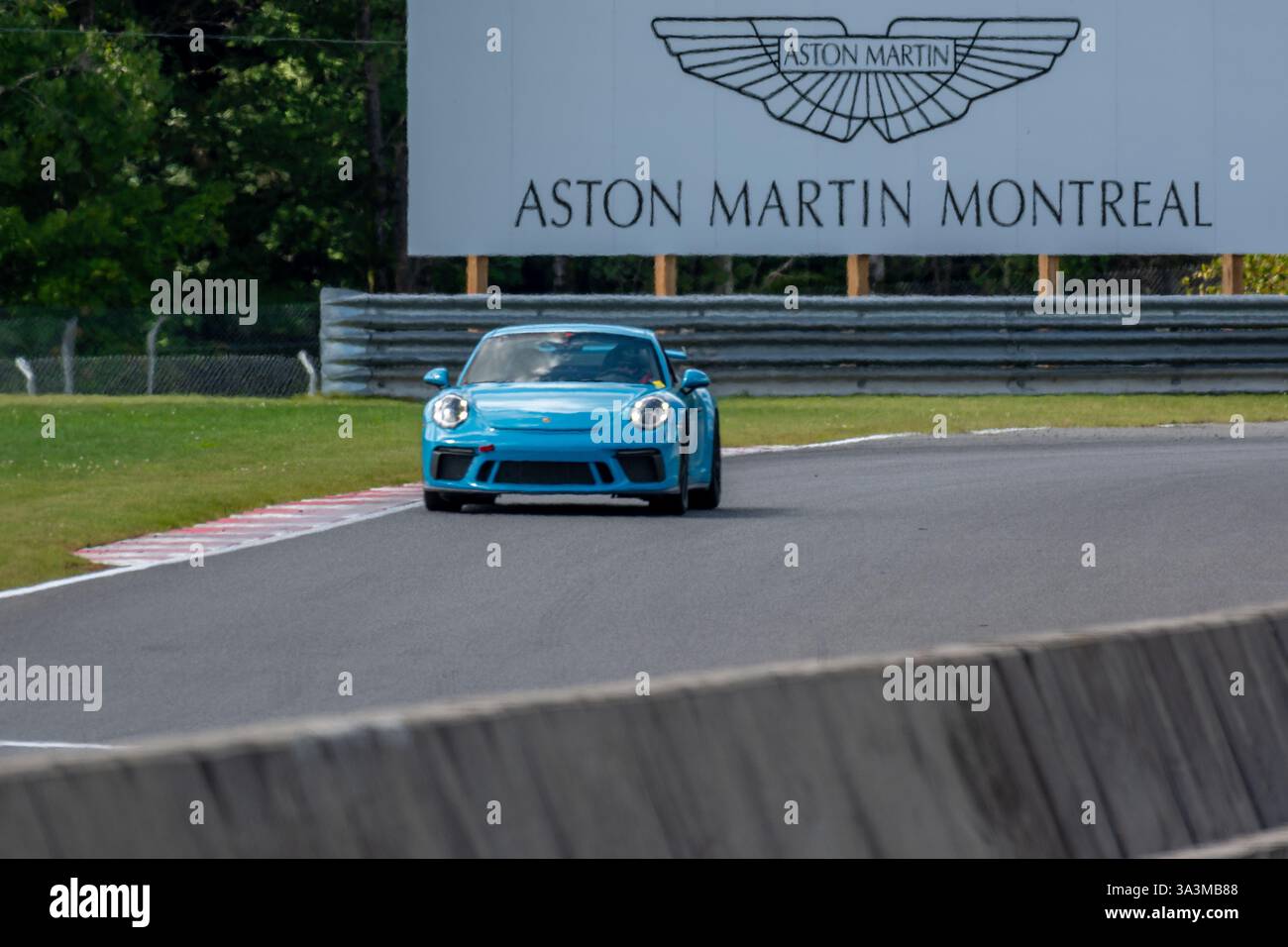 Porsche week-end au circuit Mont-Tremblant, Québec, Montréal, commandité par Aston Martin Montréal. Banque D'Images