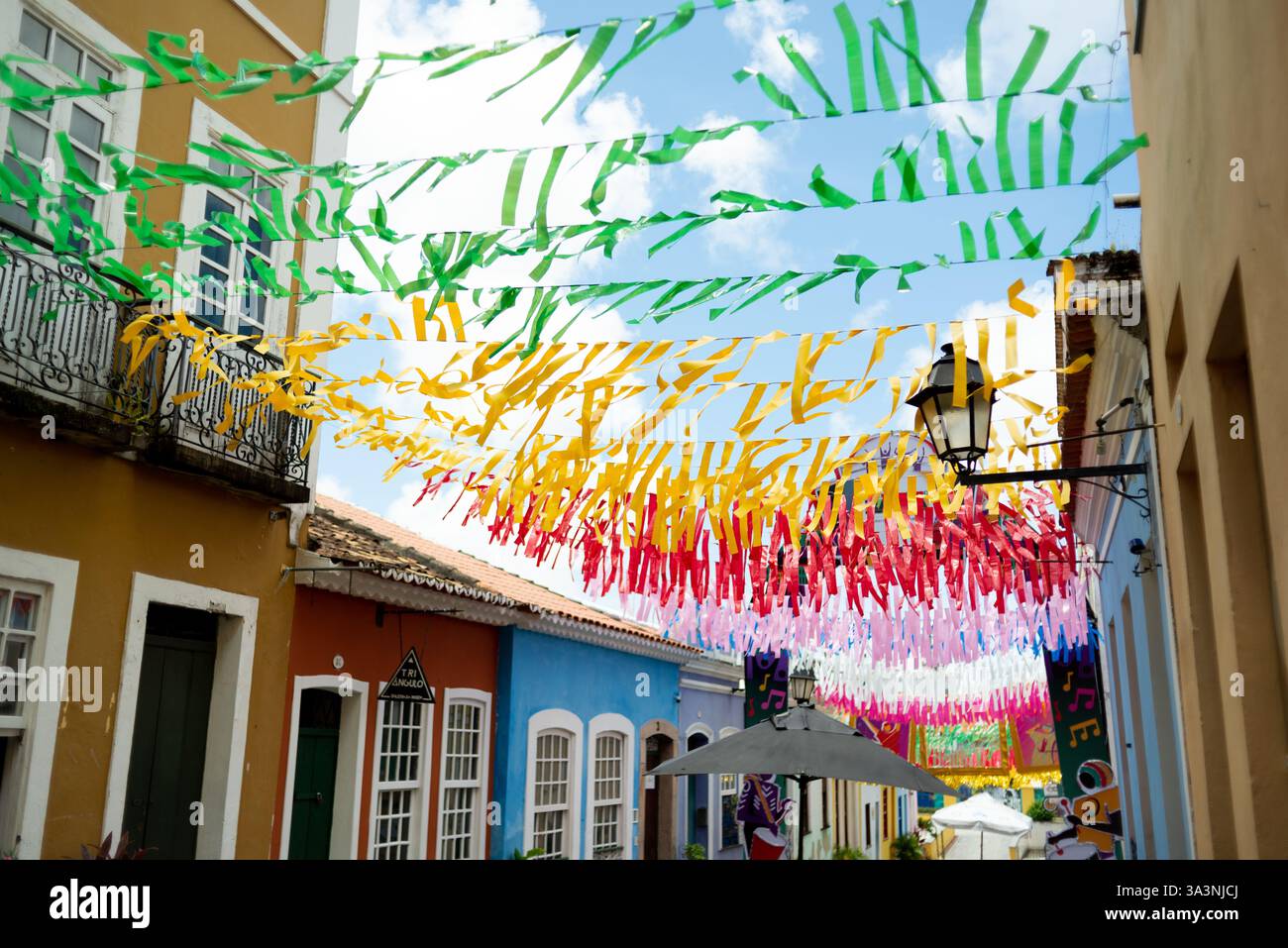 Quartier Pelourinho pendant le Carnaval - Salvador, Bahia, Brésil Banque D'Images