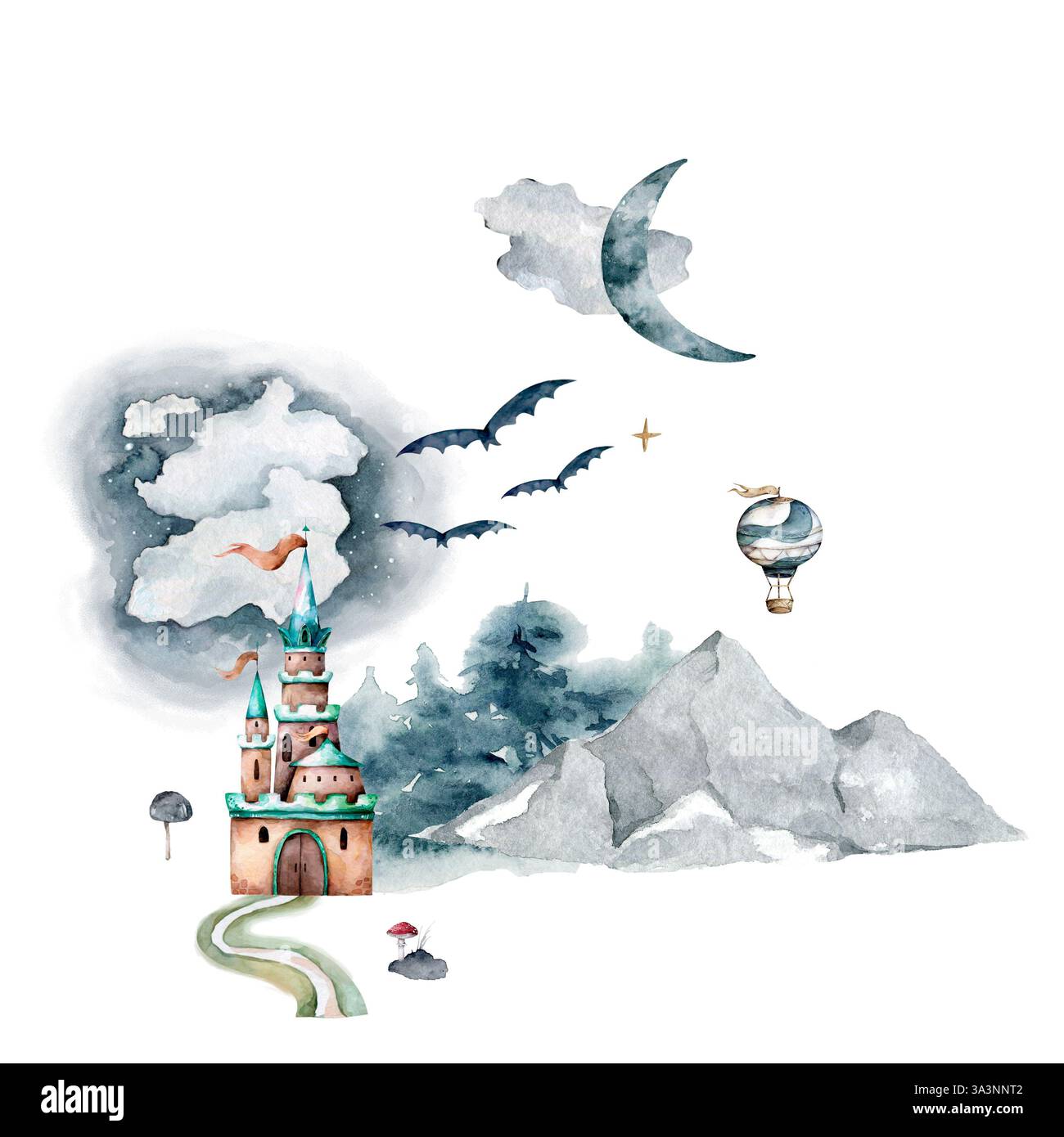 Château et Dragons Château et Dragons Banque D'Images Château et Dragons Château et Dragons Banque D'Images