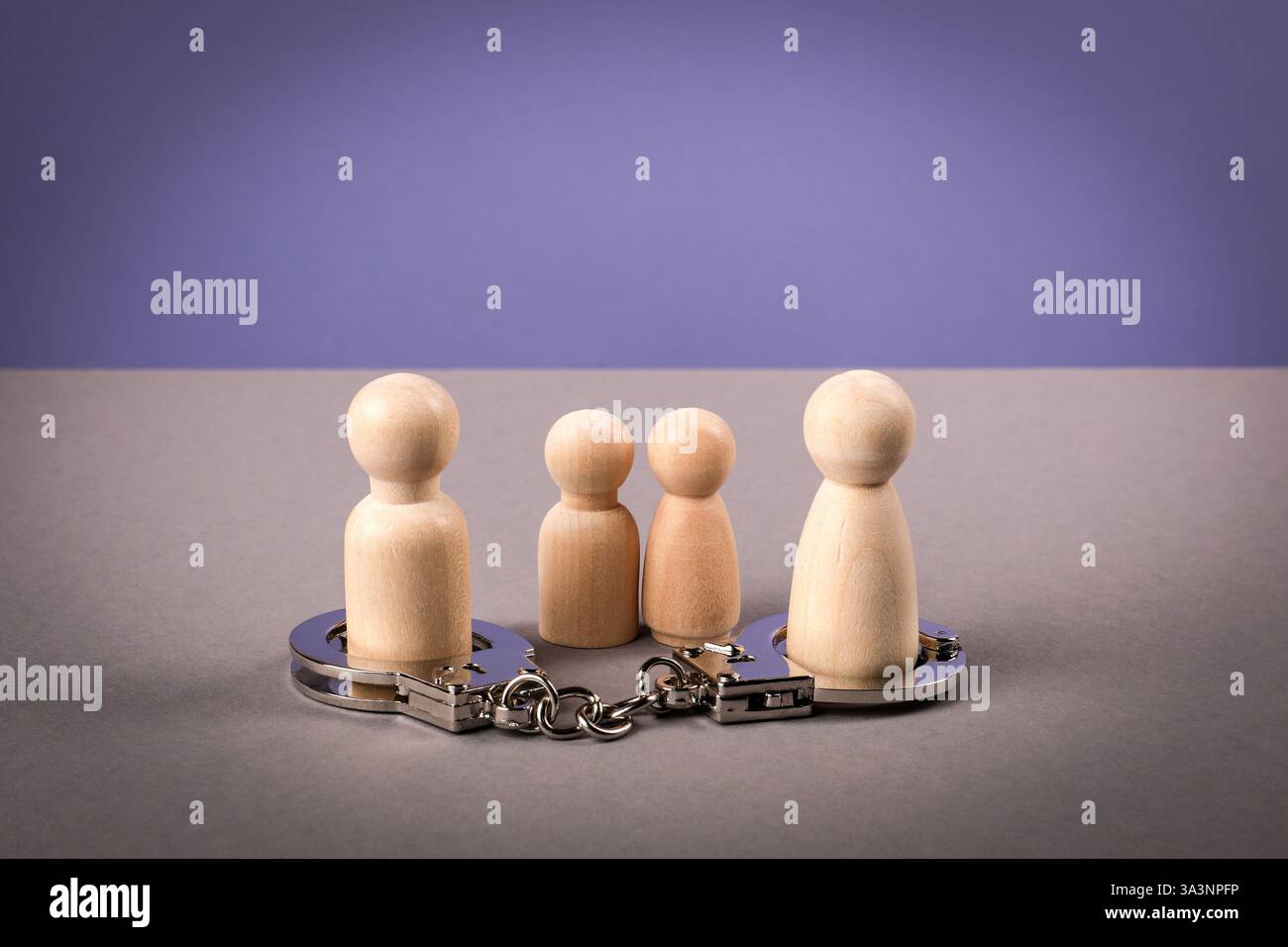 Cas de divorce et de garde d'enfants en justice résolution de conflits de problèmes familiaux. Banque D'Images