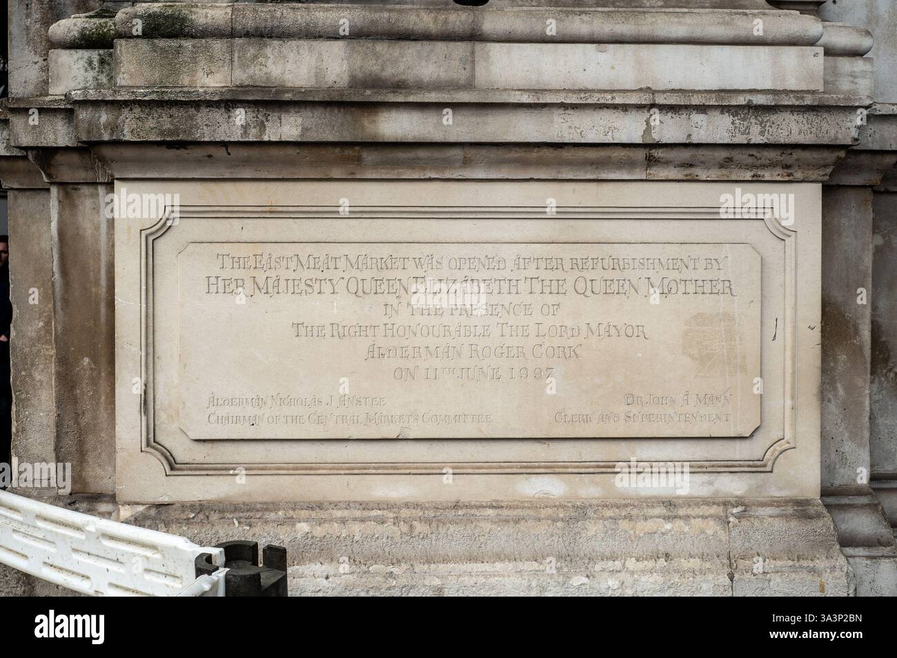 Extérieur de Smithfield Market, Londres, Royaume-Uni, le plus grand marché de la viande en gros au Royaume-Uni et l'un des plus grands en Europe. Banque D'Images