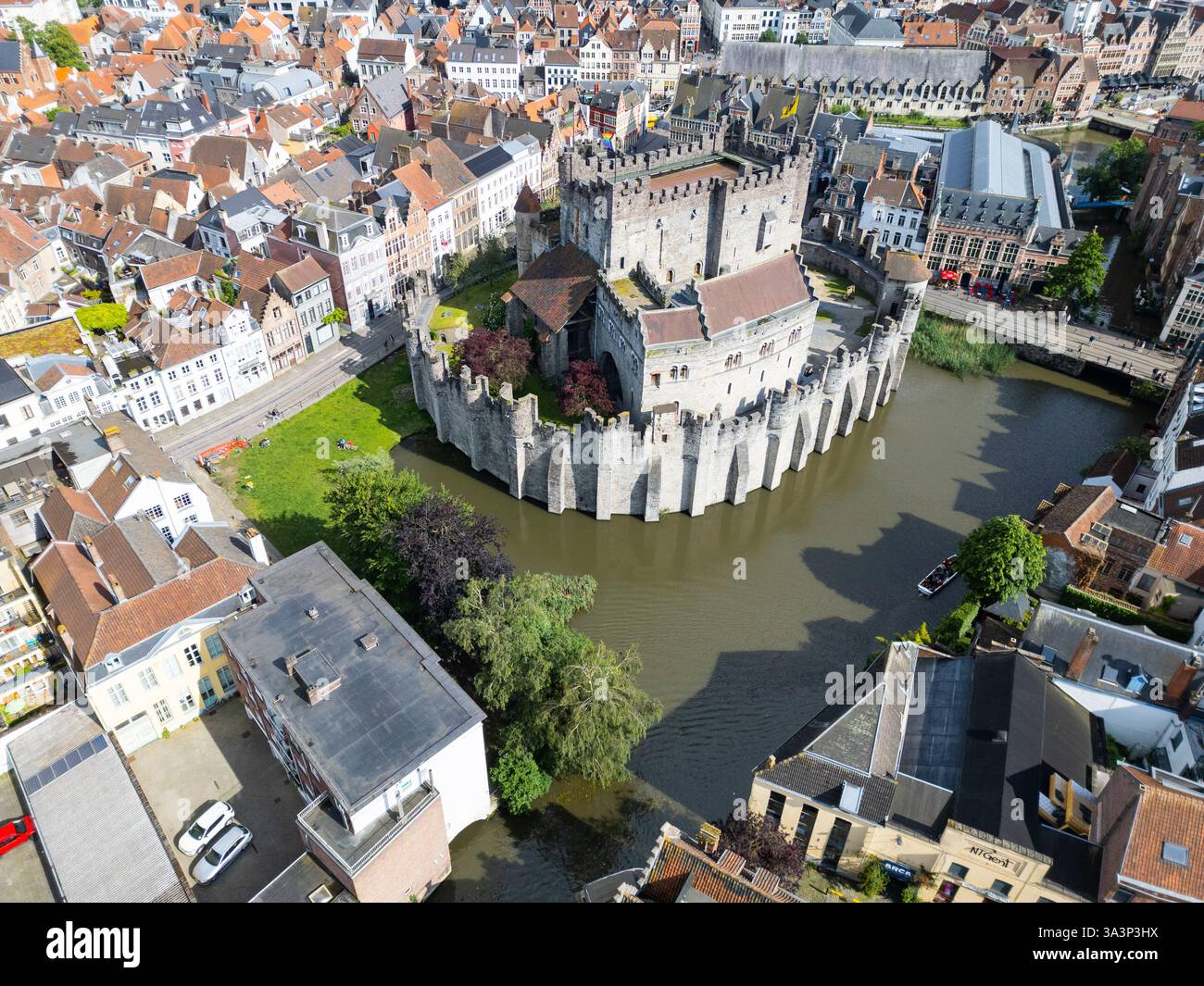Château des Comtes, Gravensteen, Gand, Belgique Banque D'Images