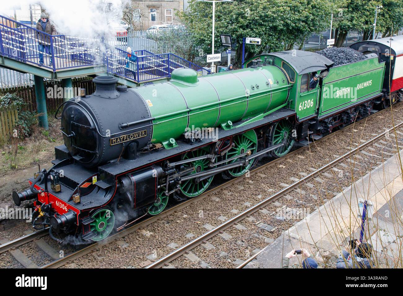 B! 61306, Mayflower, sur la ligne principale à Castleton près de Rochdale Banque D'Images