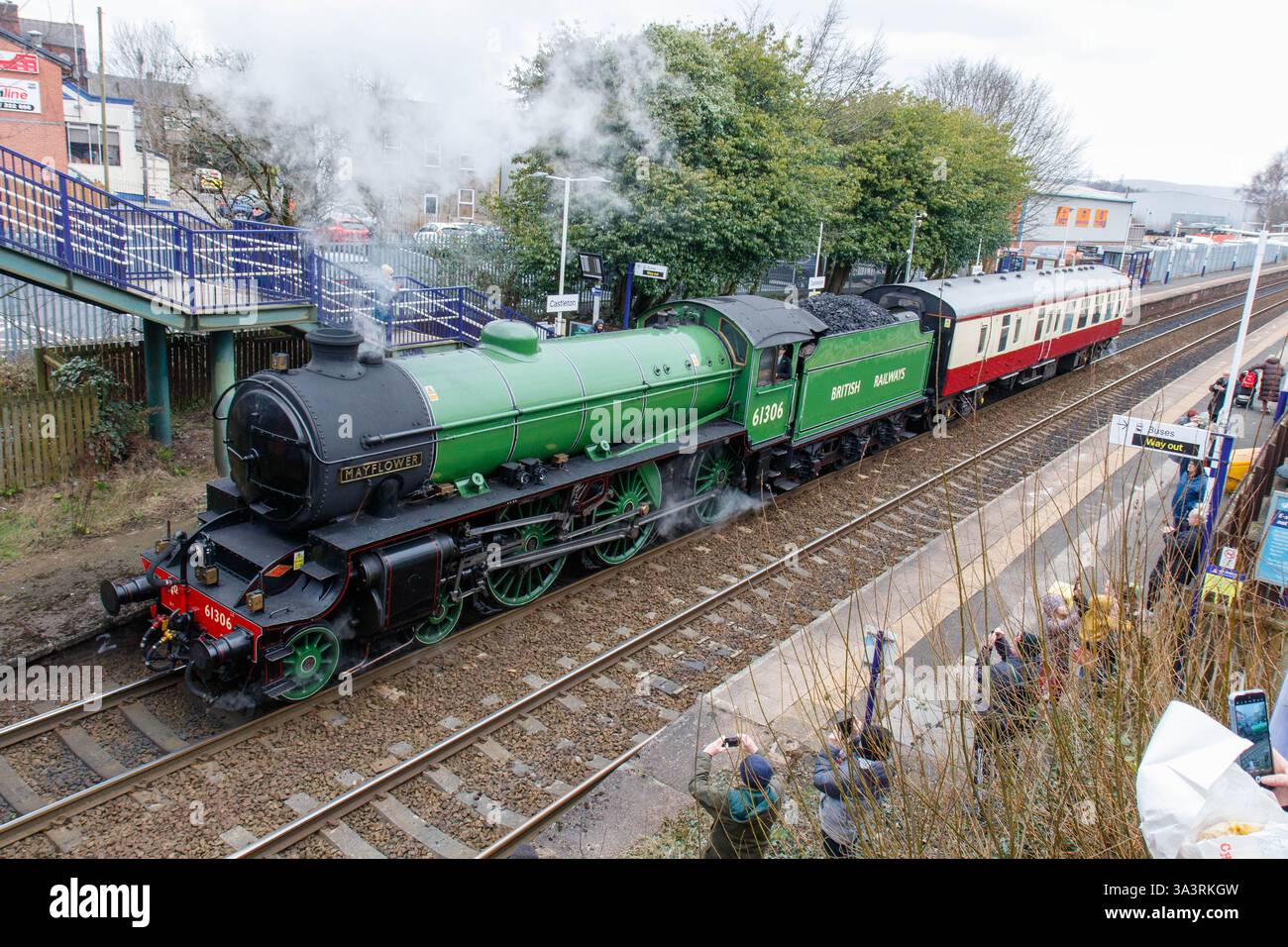 B! 61306, Mayflower, sur la ligne principale à Castleton près de Rochdale Banque D'Images