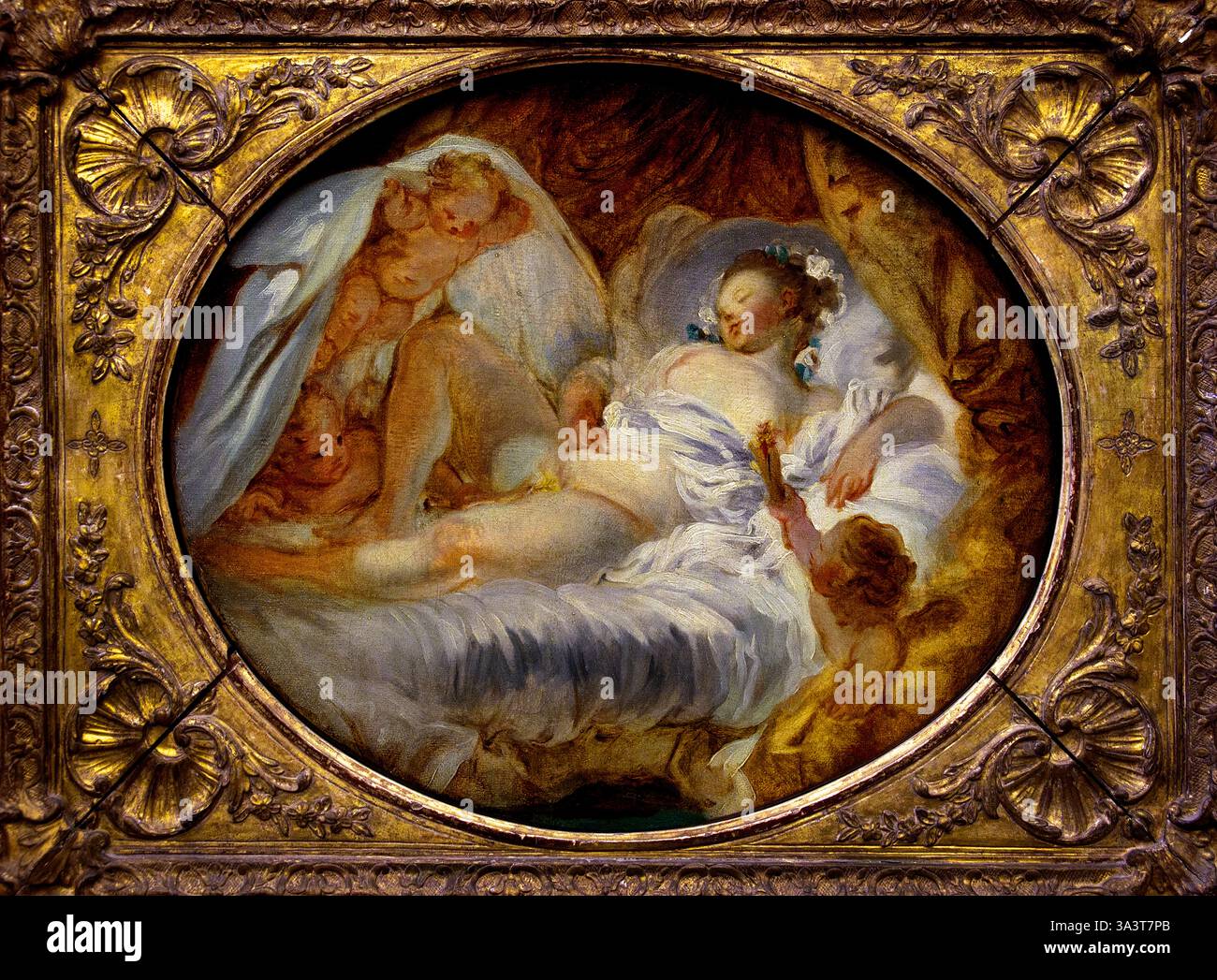 Feu à la poudre le feu aux poudres 1778 par Jean Honoré FRAGONARD 1732-1806 , Louvre France Musée des Beaux-Arts Français. Banque D'Images