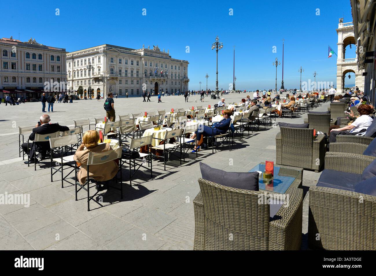 Italie Friuli V.G. Trieste Patrimoine local Caffè degli Specchi Banque D'Images