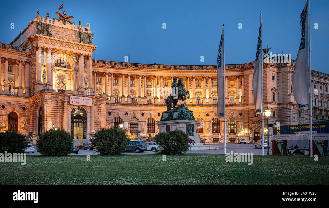 New Hofburg à Vienne, Autriche. Banque D'Images