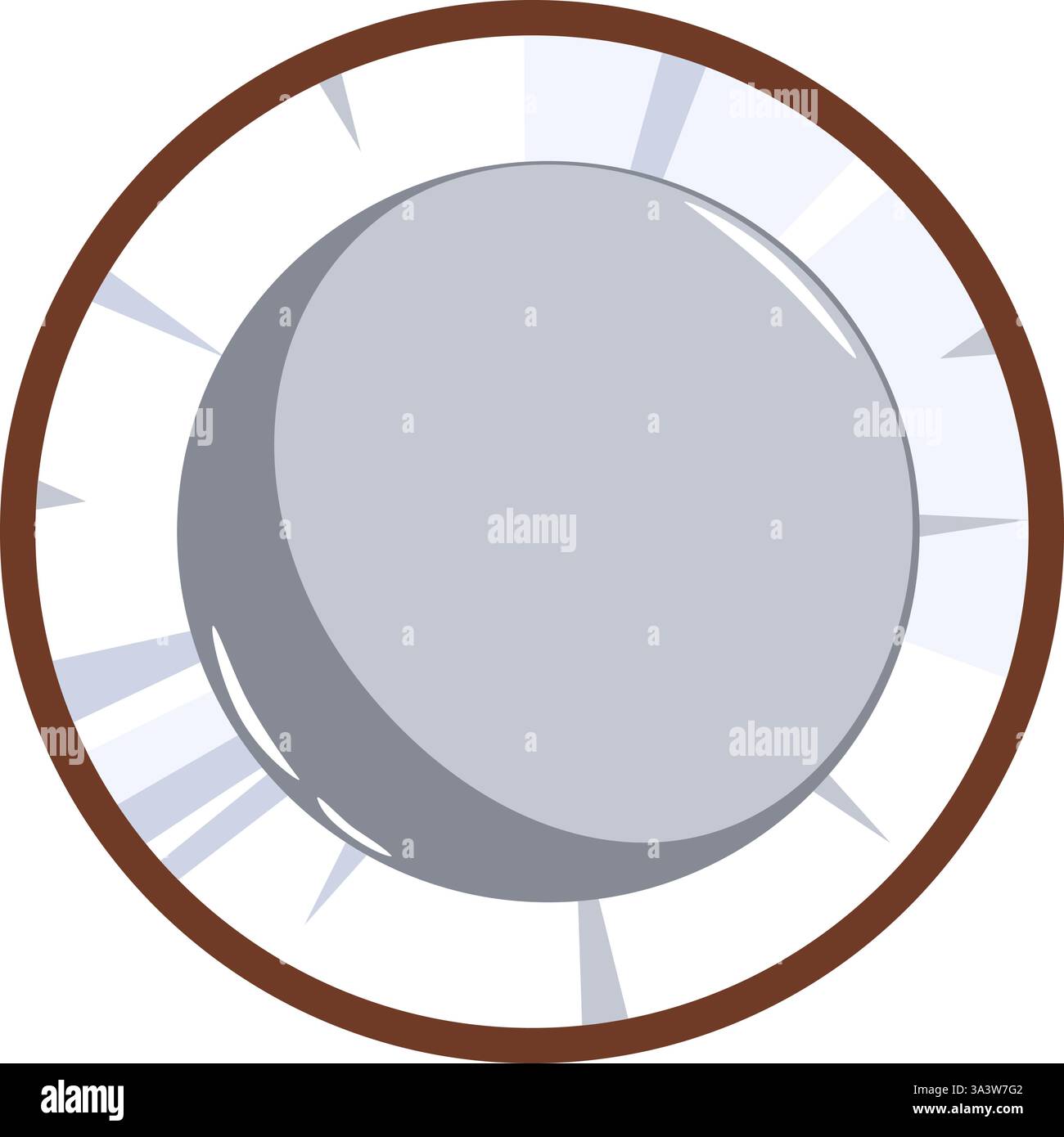 Illustration vectorielle de coupe de noix de coco en technique plate Illustration de Vecteur