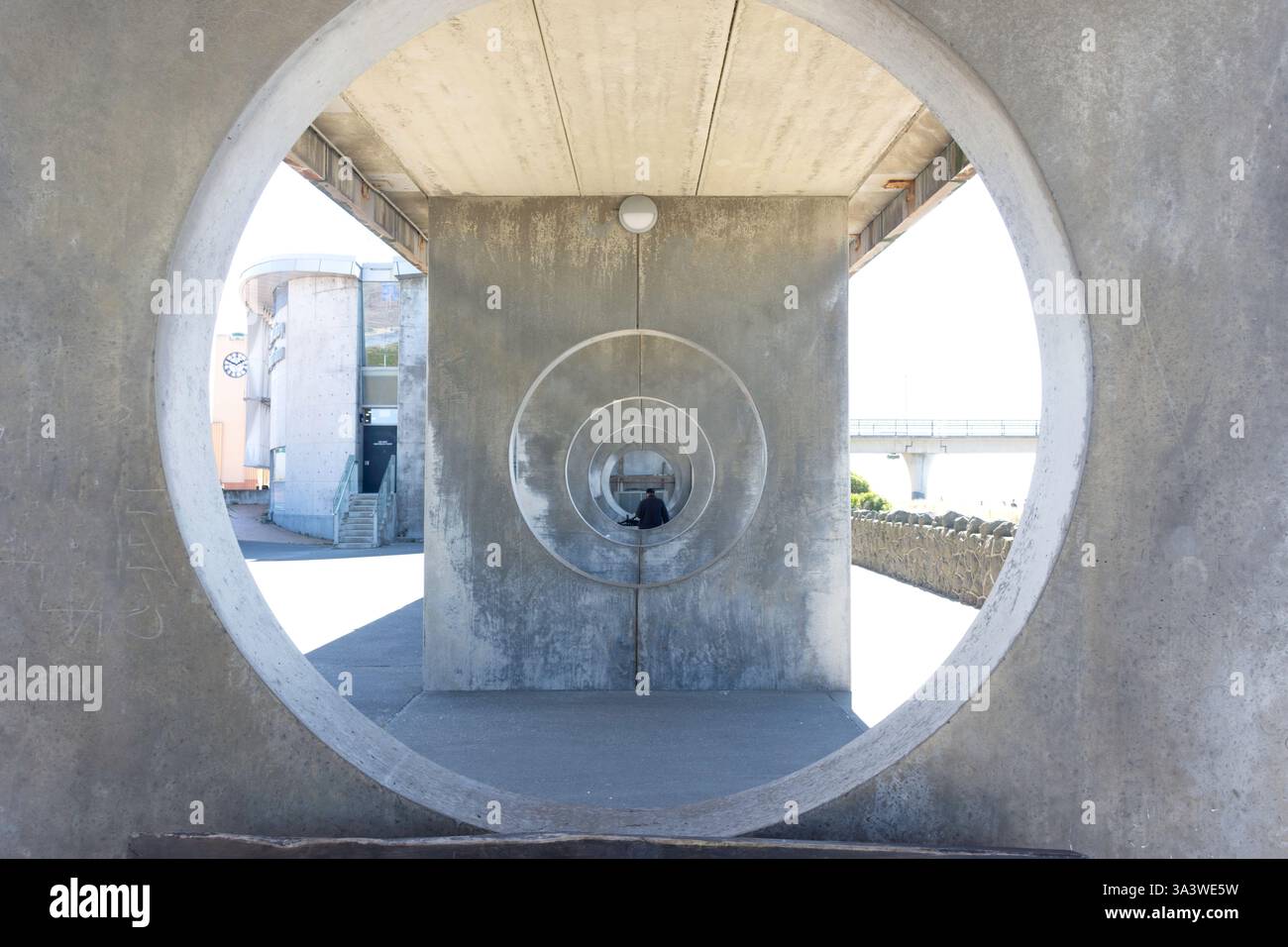 Foreshore supports, Marine Parade, New Brighton, Christchurch (Ōtautahi), Canterbury Region, île du Sud, Nouvelle-Zélande Banque D'Images