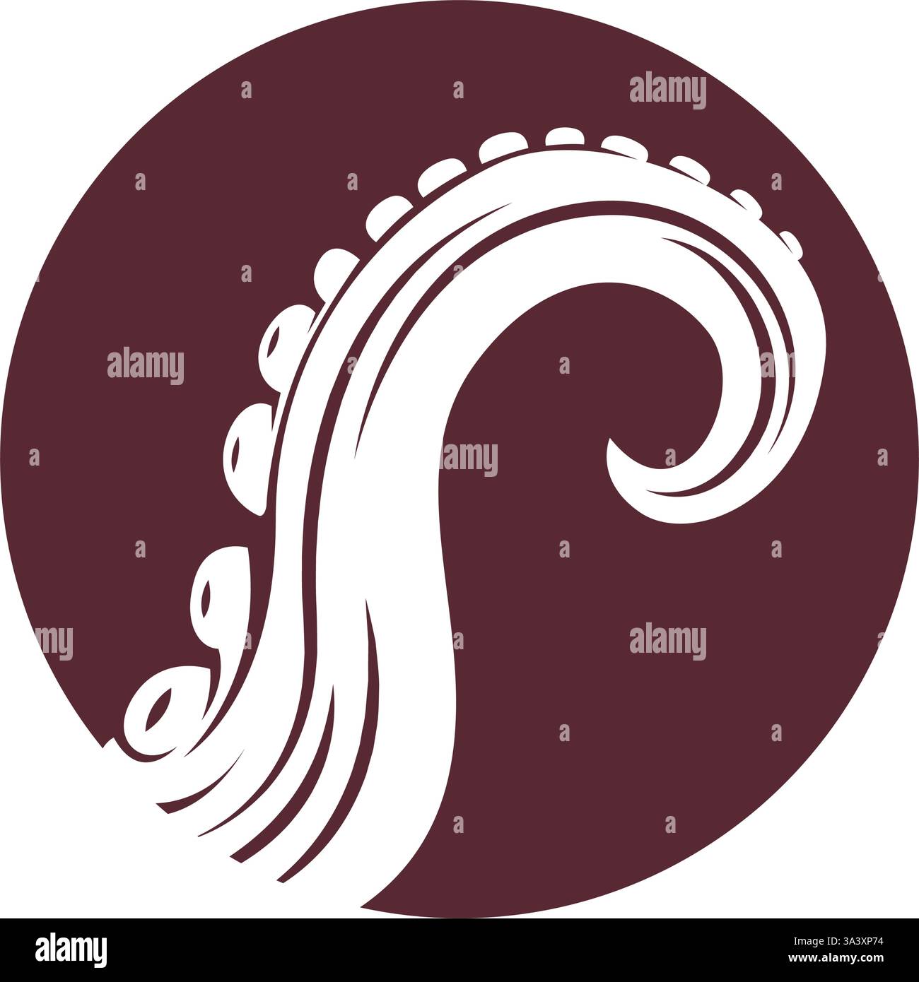 Modèle de conception d'icône de logo Octopus Illustration de Vecteur