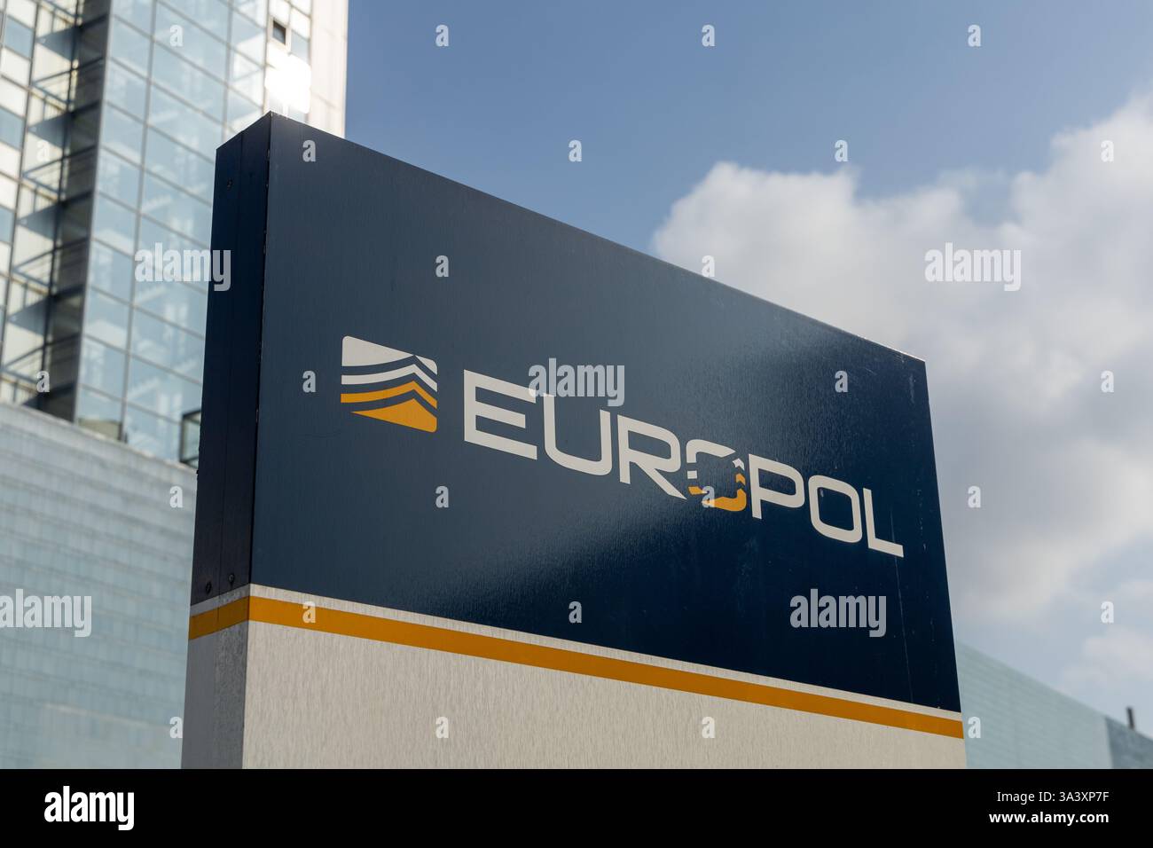 Logo Europol. Europol est une organisation multinationale d'enquête et le partenariat des forces de police de l'Union européenne. Banque D'Images