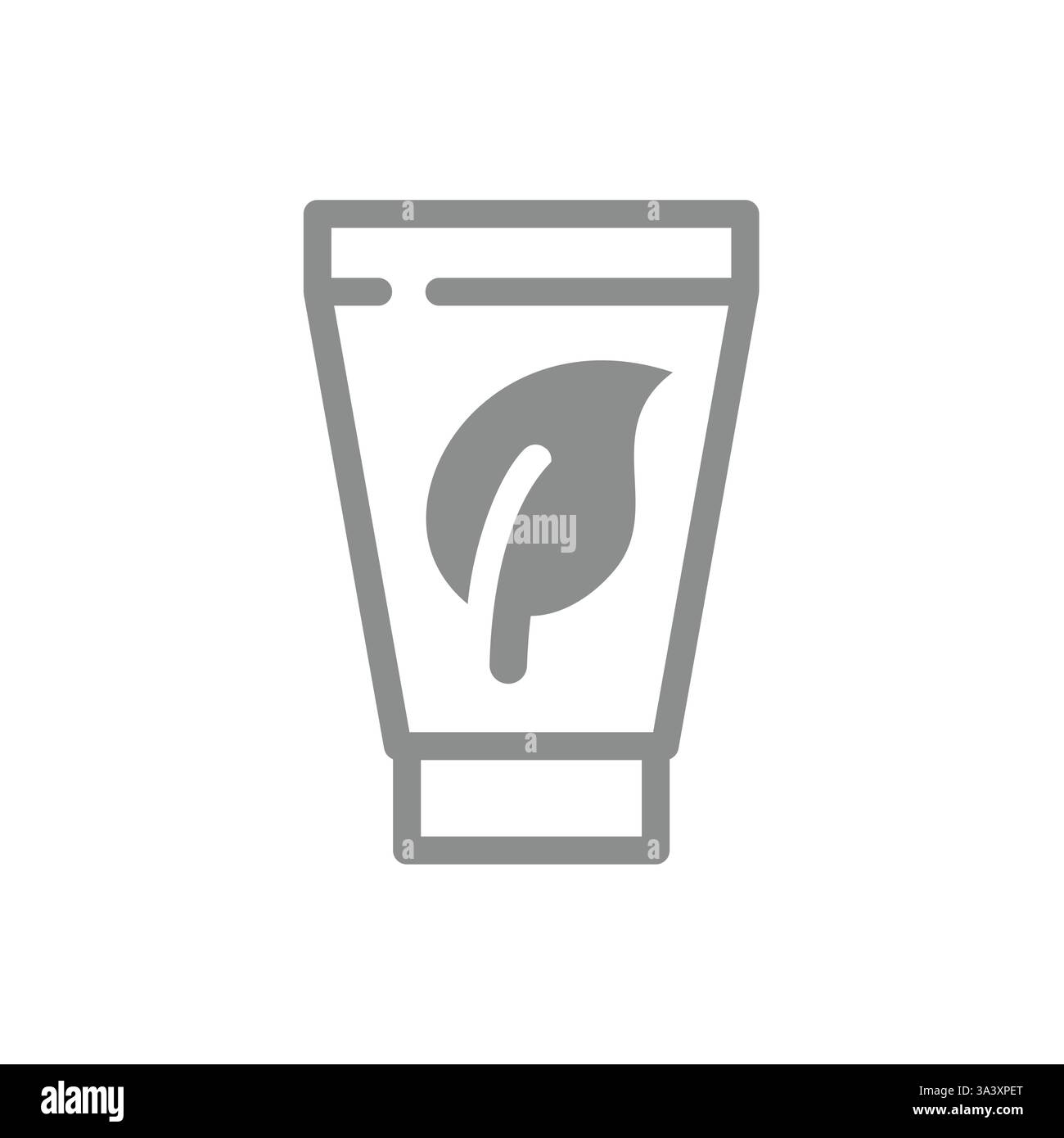 Crème cosmétique ou bouteille de lotion, à base de plantes ou de plantes. Produit cosmétique naturel de soin de la peau ou hydratant. Illustration de Vecteur