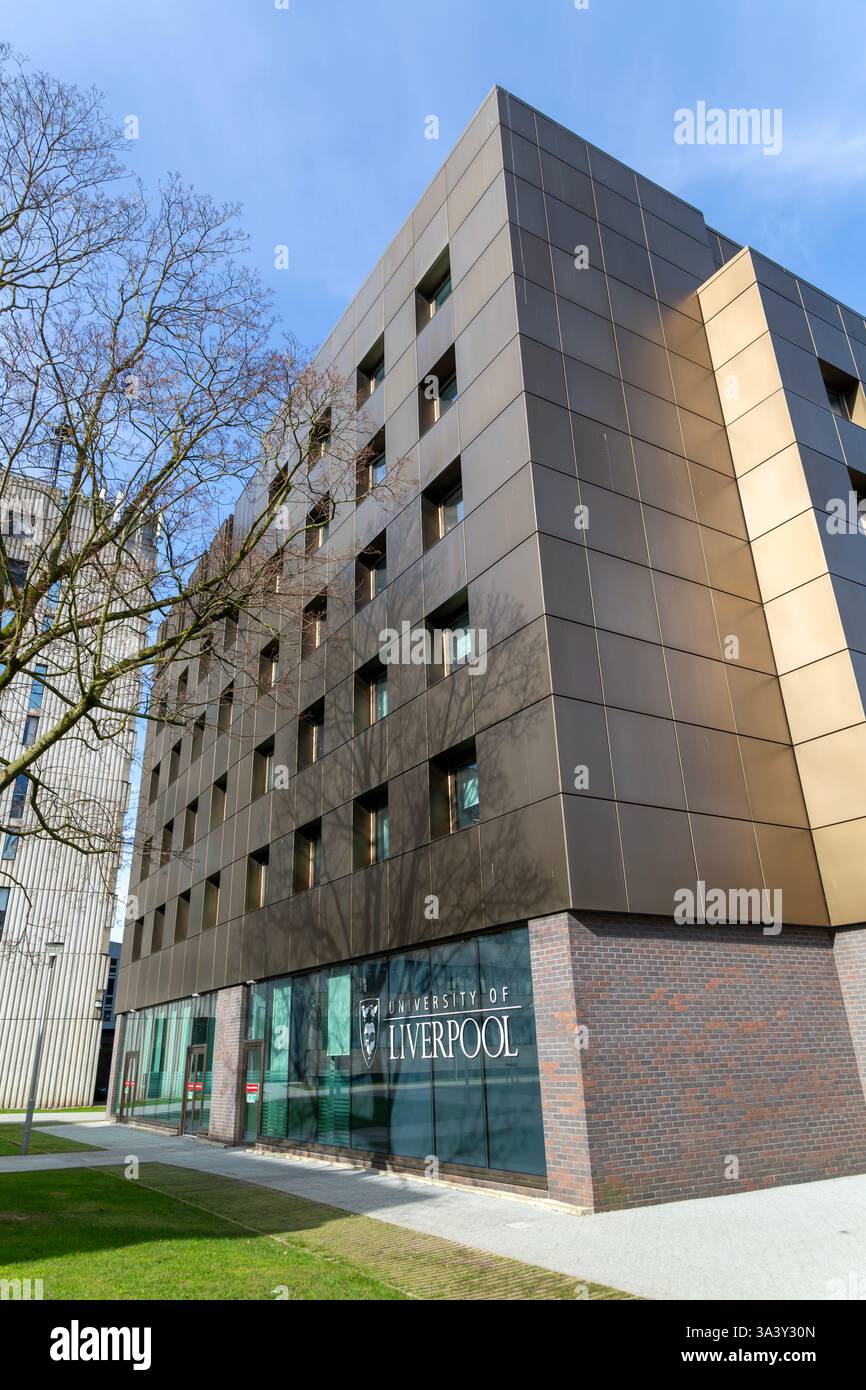 Liverpool School of Law and social Justice Building, South Campus, Université de Liverpool, Angleterre, Royaume-Uni Banque D'Images