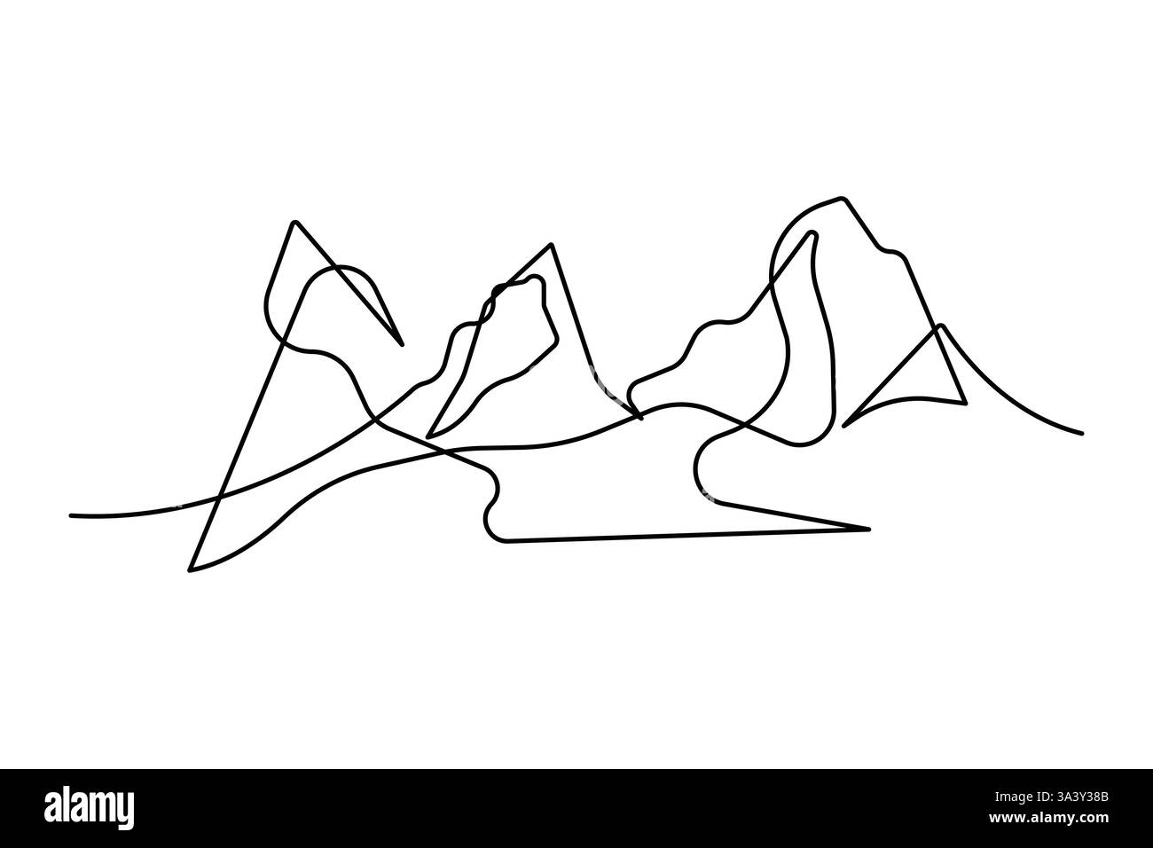 Dessin d'art continu d'une ligne de conception d'illustration vectorielle de montage Illustration de Vecteur