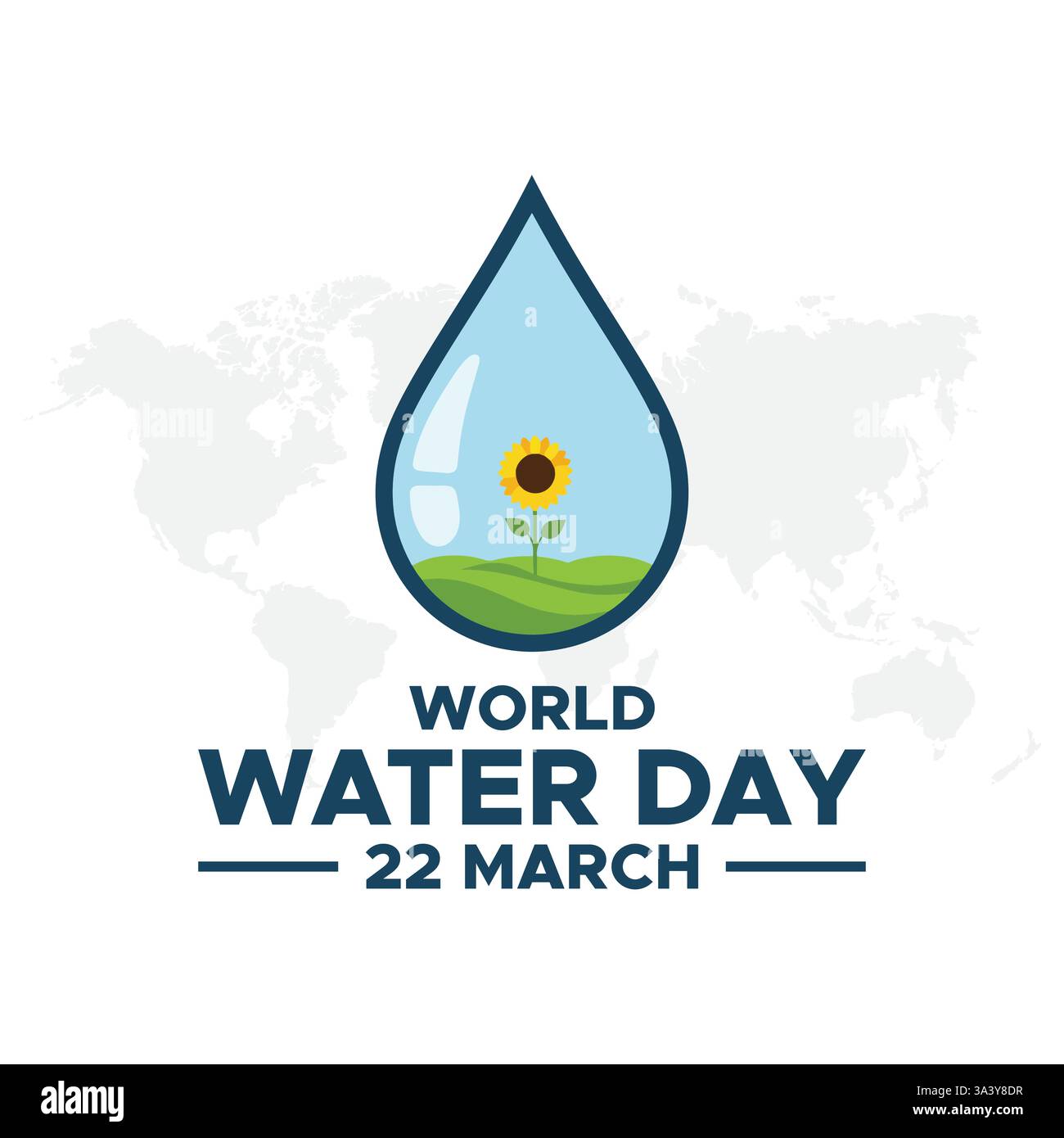 Journée mondiale de l'eau. accélérer le changement et chaque goutte compte. Économie d'eau. l'eau pour la paix. conception vectorielle. Concept de la Journée mondiale de l'eau. L'eau pour la paix. S Illustration de Vecteur