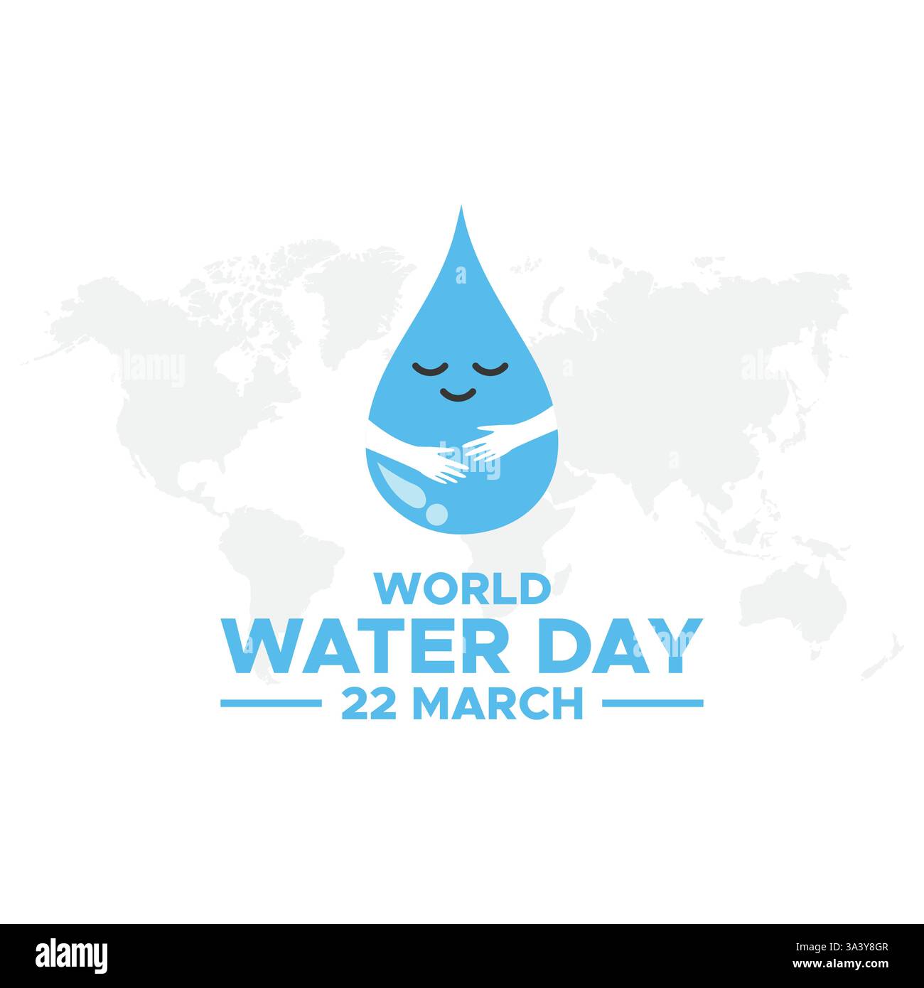 Journée mondiale de l'eau. accélérer le changement et chaque goutte compte. Économie d'eau. l'eau pour la paix. conception vectorielle. Concept de la Journée mondiale de l'eau. L'eau pour la paix. S Illustration de Vecteur