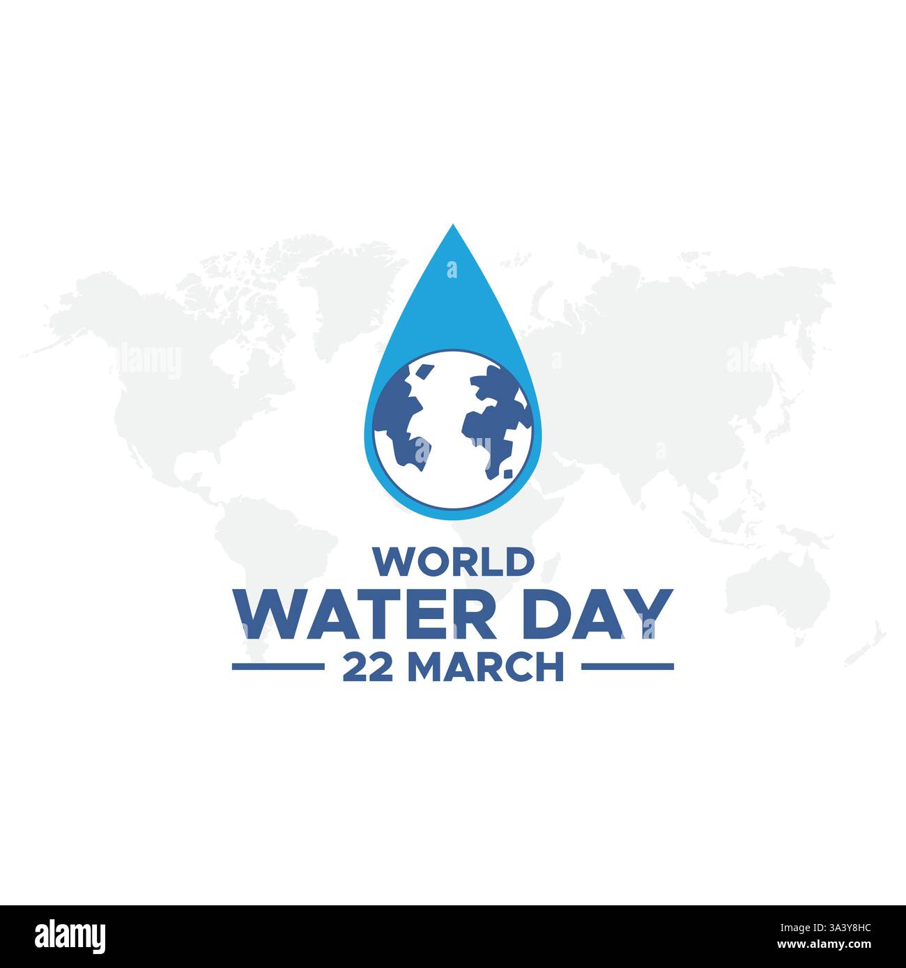 Journée mondiale de l'eau. accélérer le changement et chaque goutte compte. Économie d'eau. l'eau pour la paix. conception vectorielle. Concept de la Journée mondiale de l'eau. L'eau pour la paix. S Illustration de Vecteur