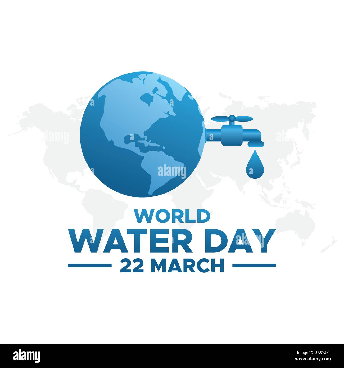 Journée mondiale de l'eau. accélérer le changement et chaque goutte compte. Économie d'eau. l'eau pour la paix. conception vectorielle. Concept de la Journée mondiale de l'eau. L'eau pour la paix. S Illustration de Vecteur