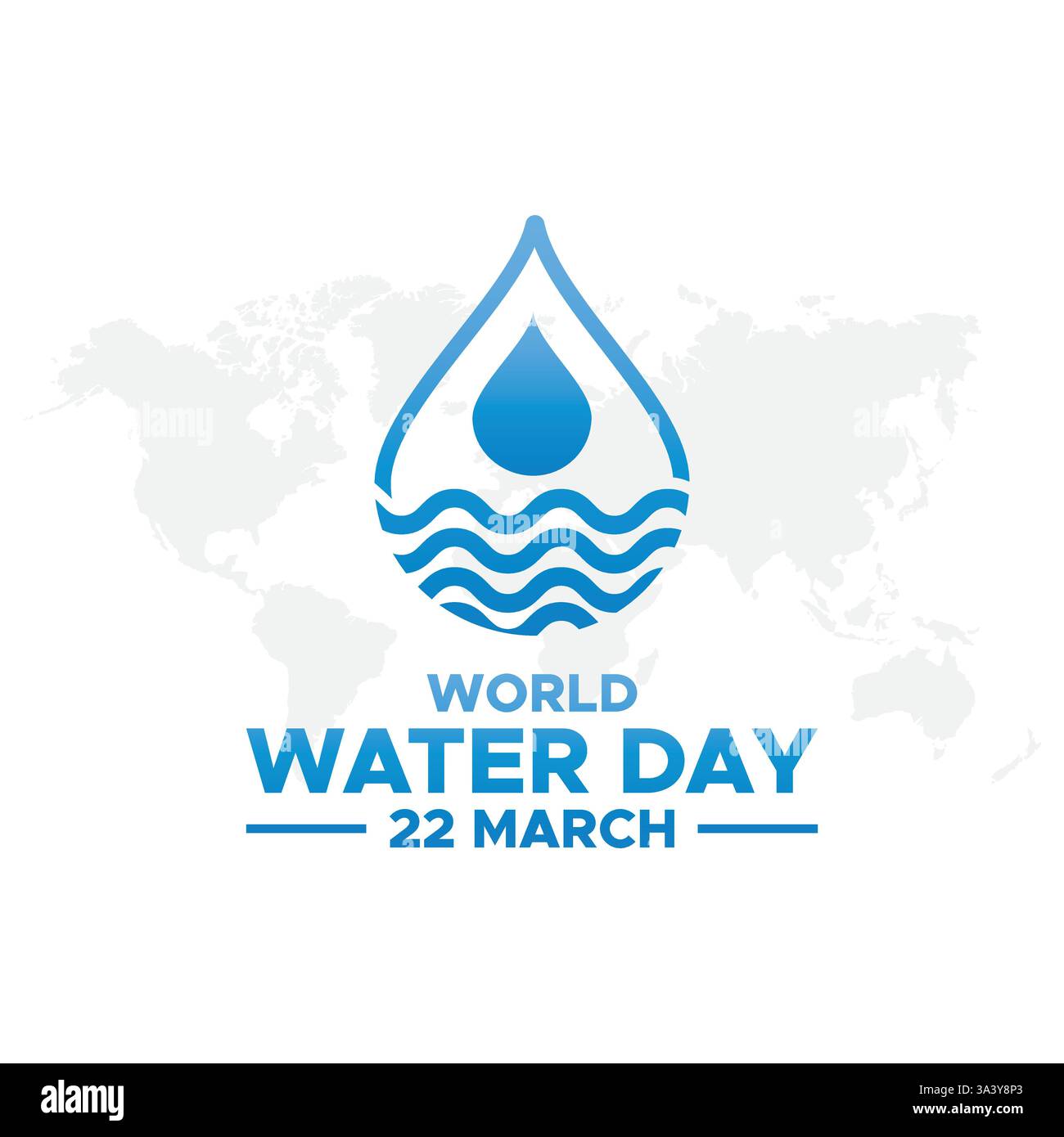 Journée mondiale de l'eau. accélérer le changement et chaque goutte compte. Économie d'eau. l'eau pour la paix. conception vectorielle. Concept de la Journée mondiale de l'eau. L'eau pour la paix. S Illustration de Vecteur