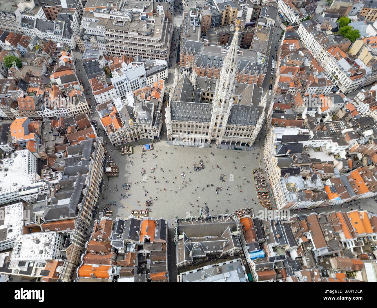 Hôtel de ville de Bruxelles, Grand place, Bruxelles, Belgique Banque D'Images