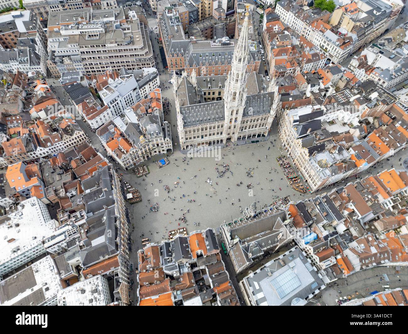 Hôtel de ville de Bruxelles, Grand place, Bruxelles, Belgique Banque D'Images