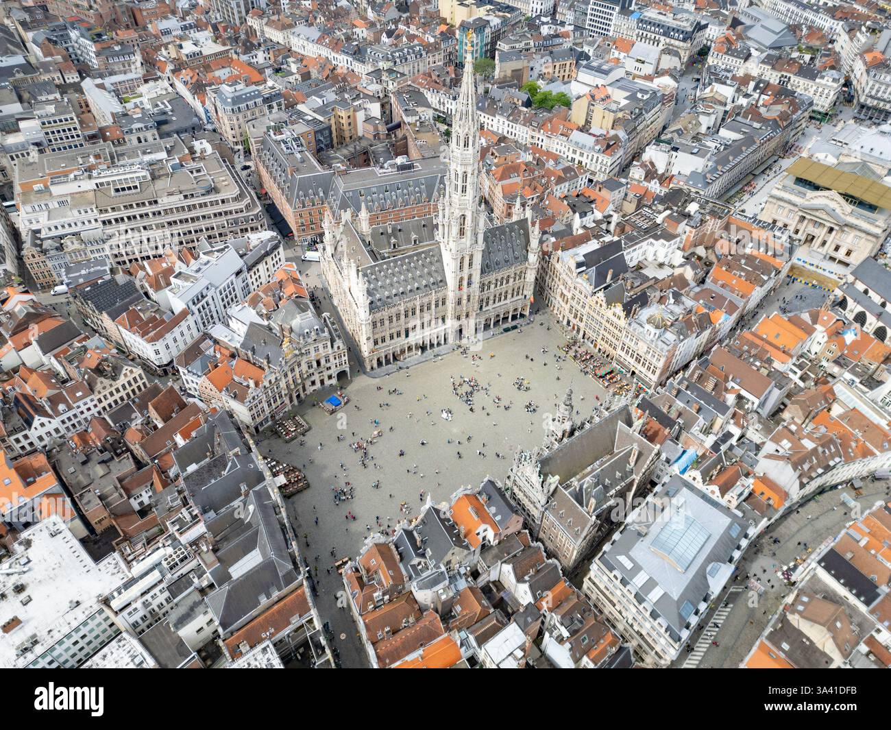 Hôtel de ville de Bruxelles, Grand place, Bruxelles, Belgique Banque D'Images