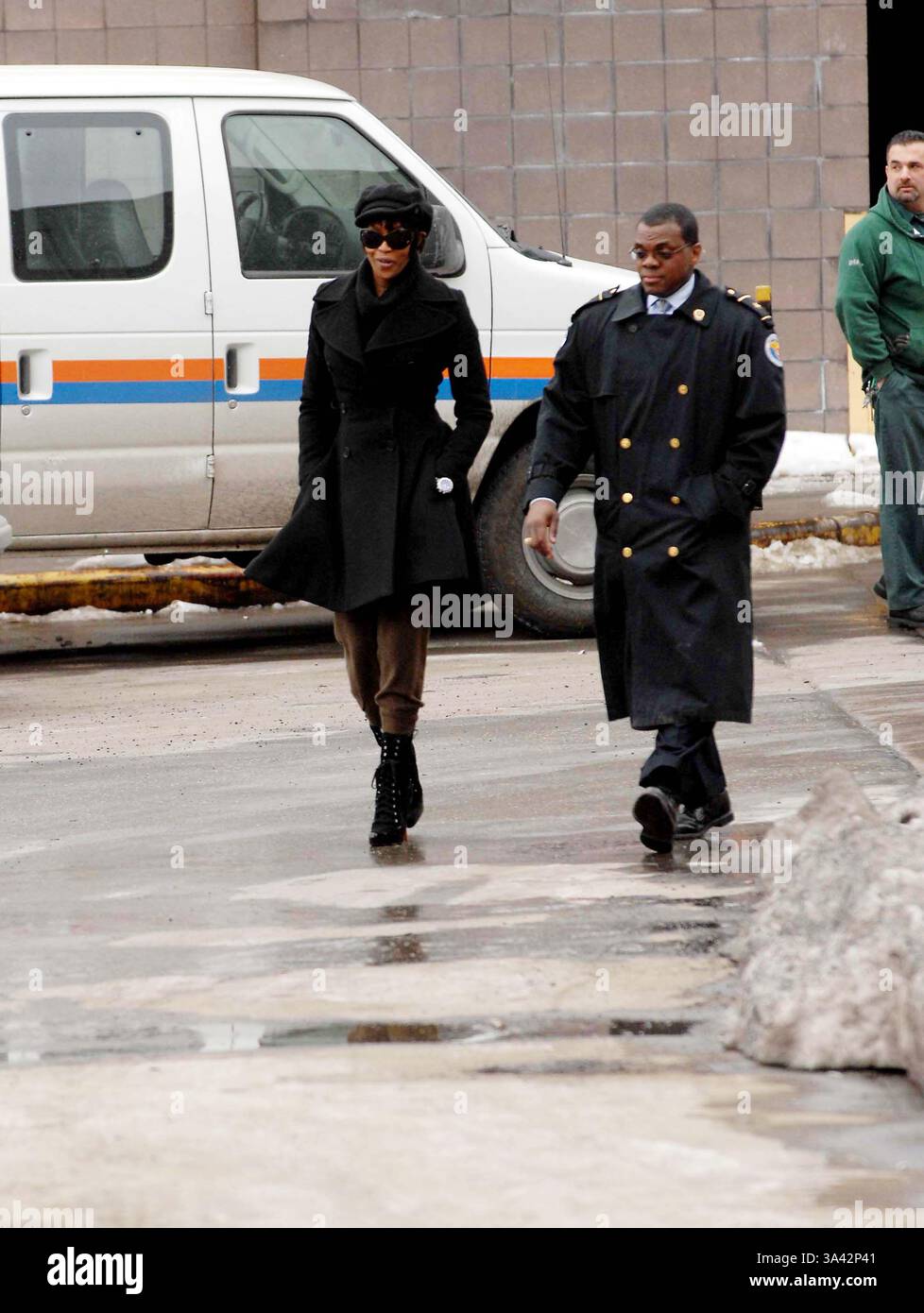 19 mars 2007 - New York, New York - Naomi Campbell quitte son service communautaire au NYC Sanitation Department à Manhattan le 19 mars 2007.. Andrea Renault K52215AR(crédit image : © Globe photos/ZUMAPRESS.com) Banque D'Images