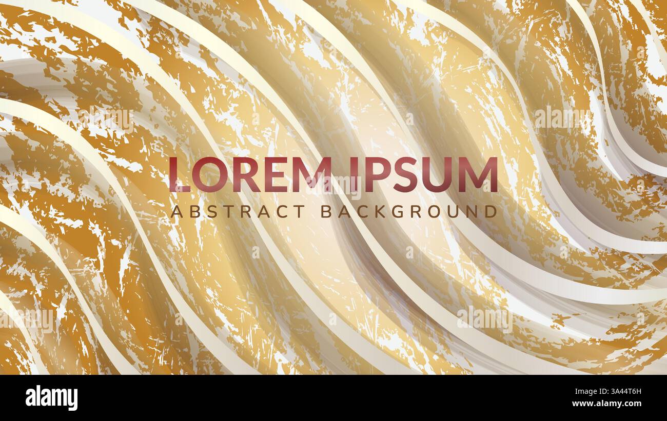 Vagues abstraites d'or et de crème. Un fond abstrait luxueux avec des vagues dorées chaudes et crème avec une texture subtile Illustration de Vecteur