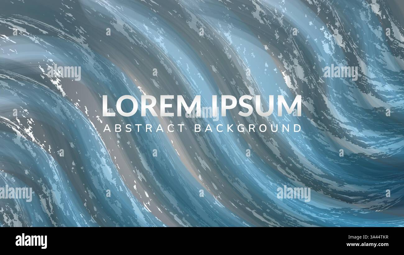 Design artistique Blue Flow. Un fond abstrait artistique avec des tourbillons bleus dynamiques et une sensation de mouvement fluide Illustration de Vecteur