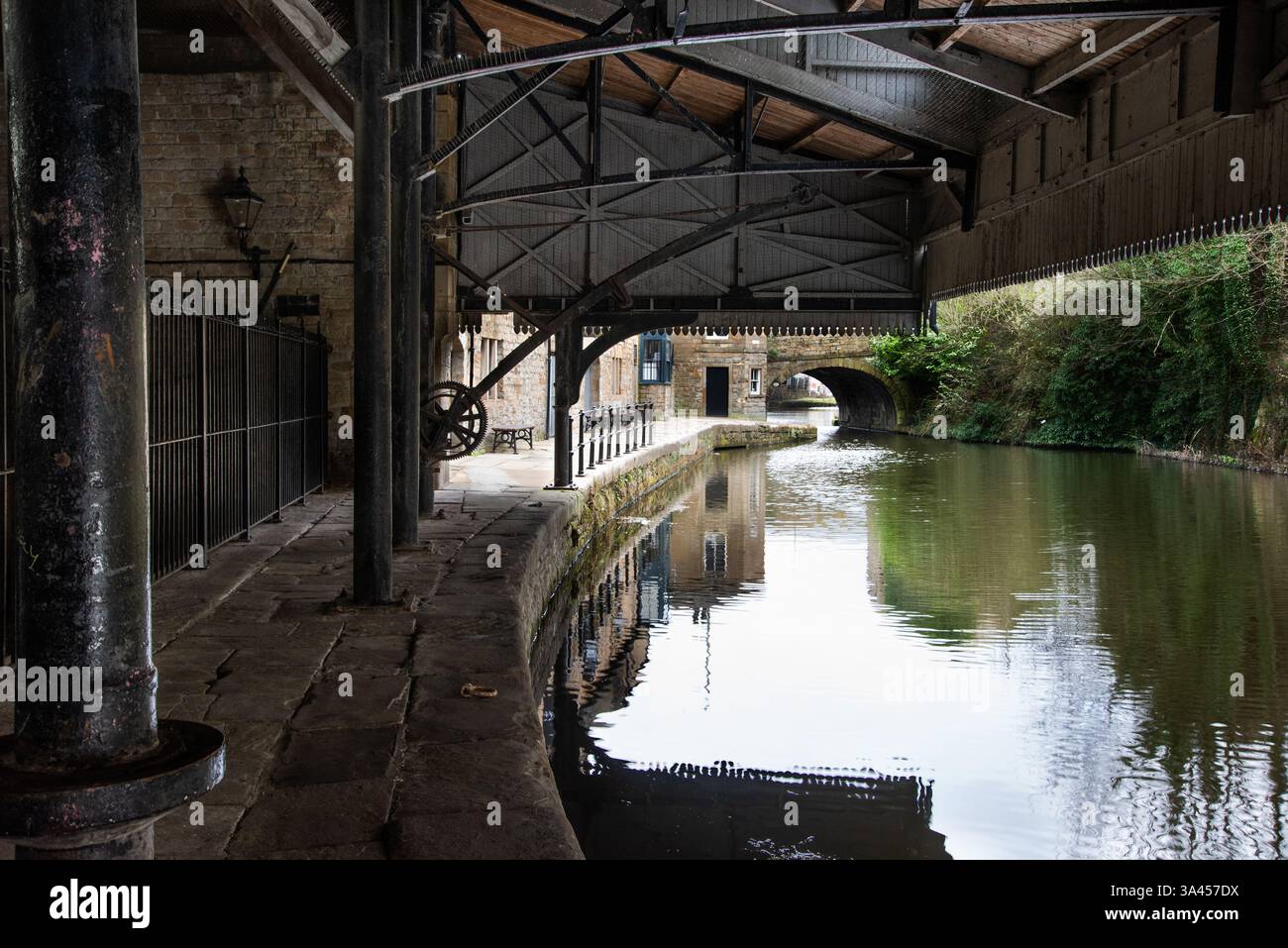 Burnley Wharf on the Leeds and Liverpool canal, Burnley, Lancashire, Angleterre. Banque D'Images