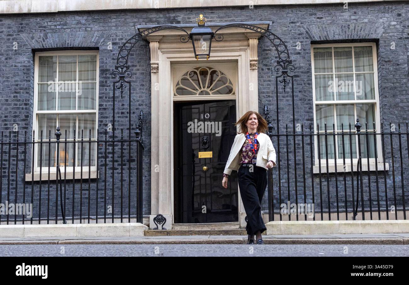 Londres, Royaume-Uni. 18 mars 2025. Lady Chapman, ministre d'État chargée du développement international, Amérique latine et Caraïbes, à la réunion du Cabinet. Crédit : Karl Black/Alamy Live News Banque D'Images