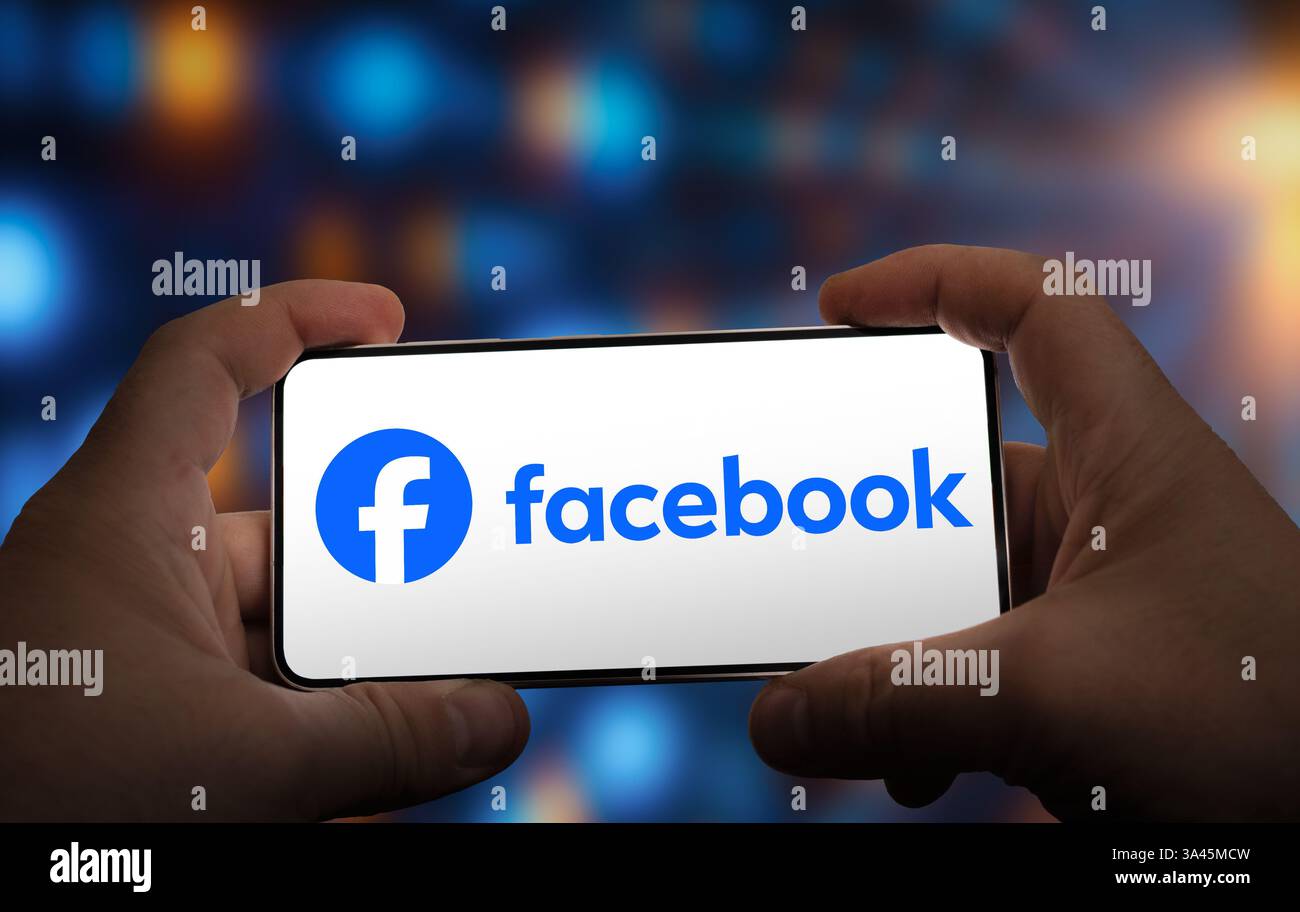 Facebook - médias sociaux et service de réseautage social Banque D'Images