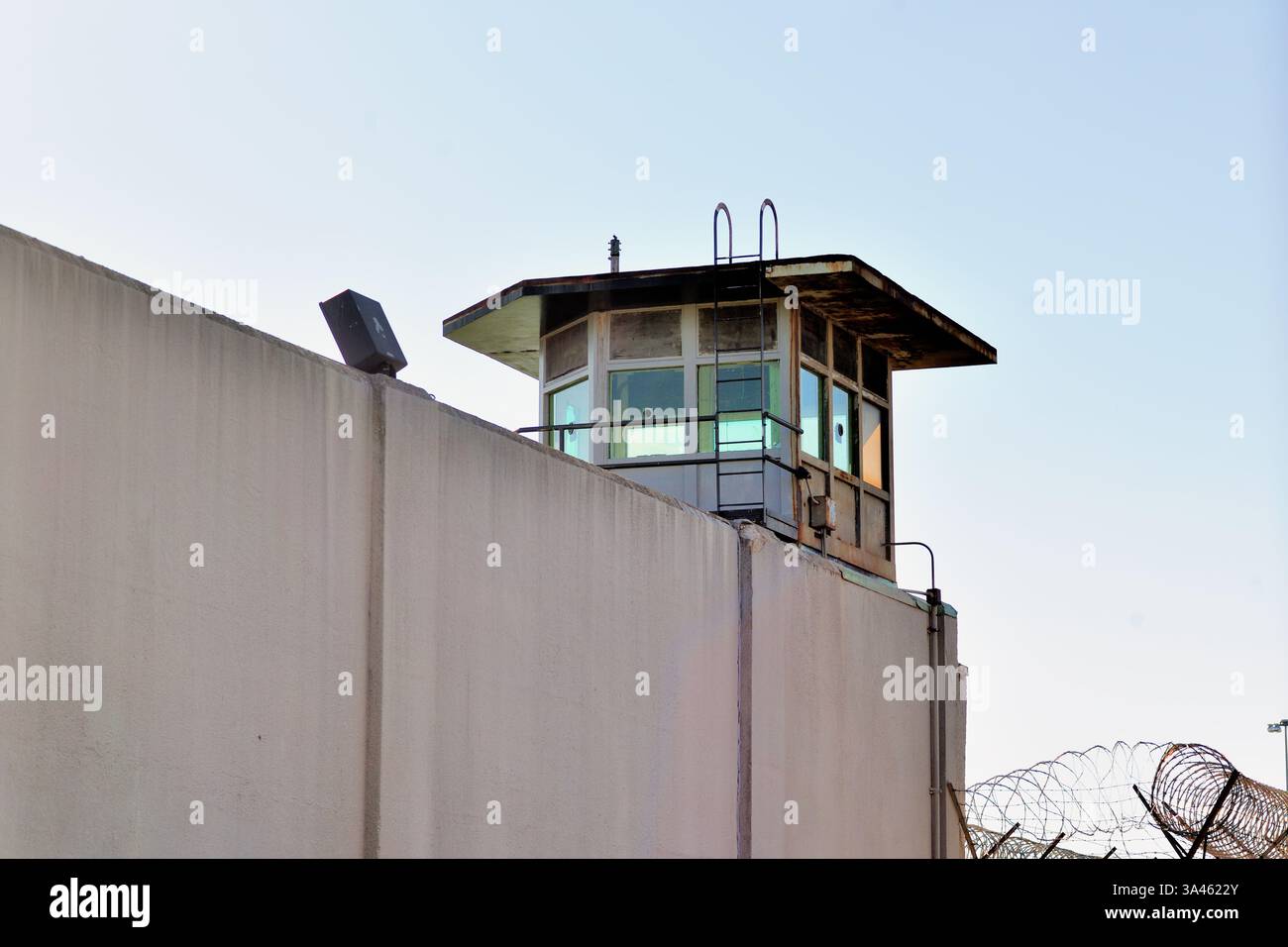 Chicago, Illinois, États-Unis. Tour de garde de la prison du comté de Cook, au sud de Chicago. Banque D'Images