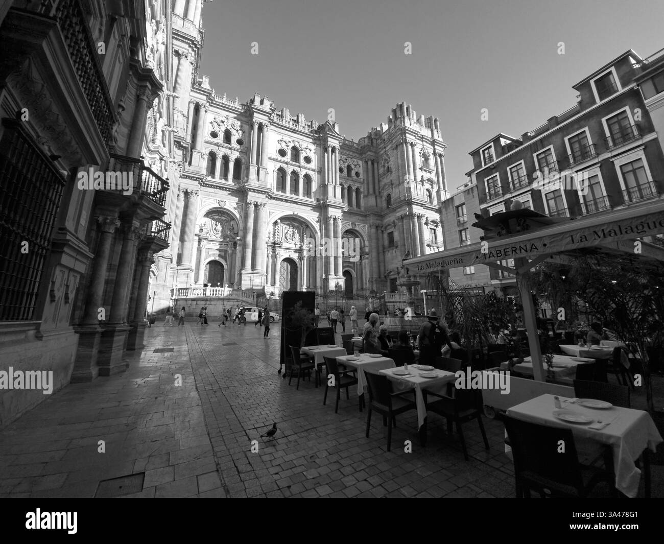Málaga, Espagne - 14 novembre 2023.la cathédrale de Málaga.une église catholique romaine dans la ville de Málaga en Andalousie, dans le sud de l'Espagne. Banque D'Images