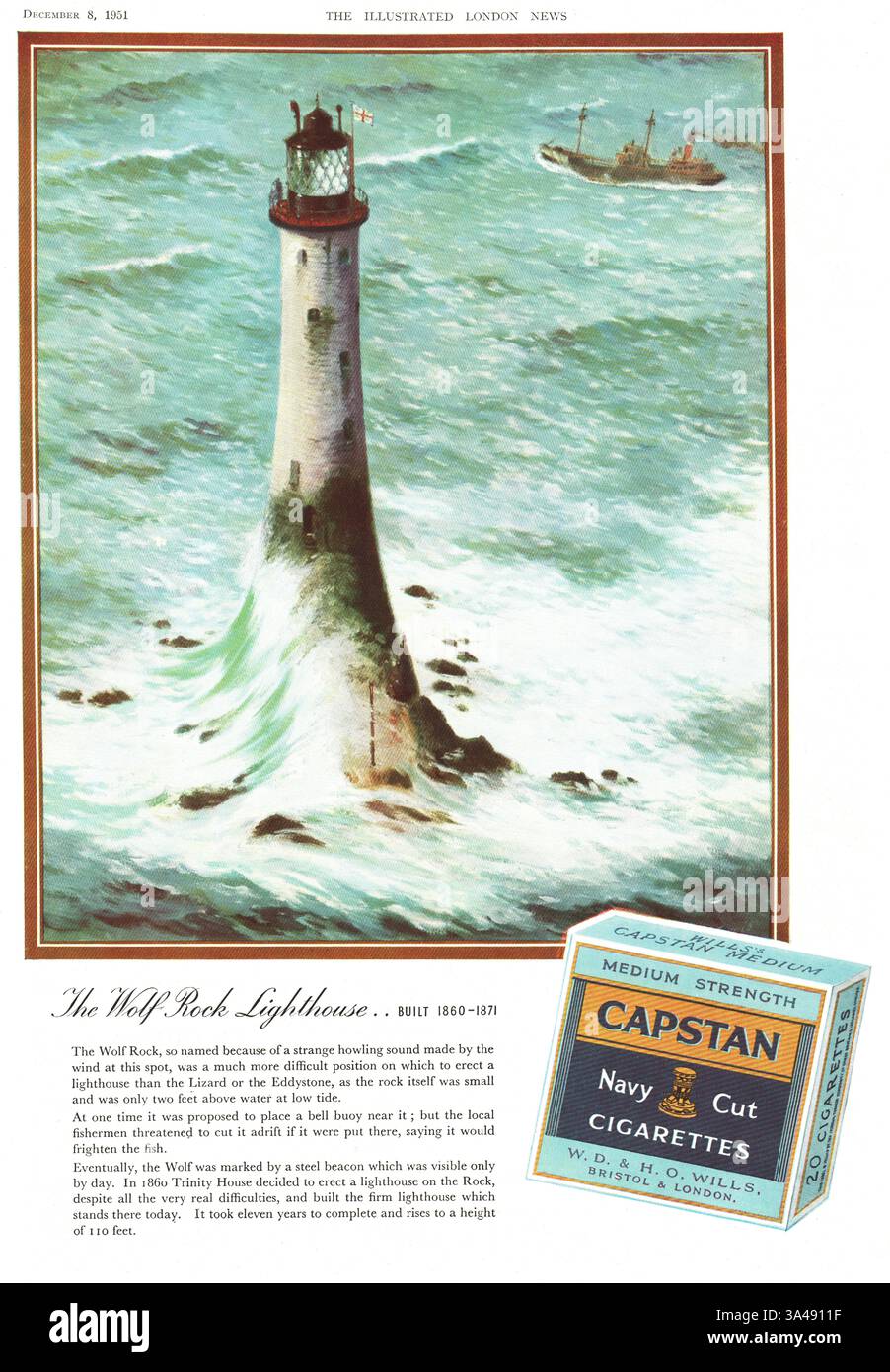 1951 publicité britannique Capstan cigarettes Banque D'Images