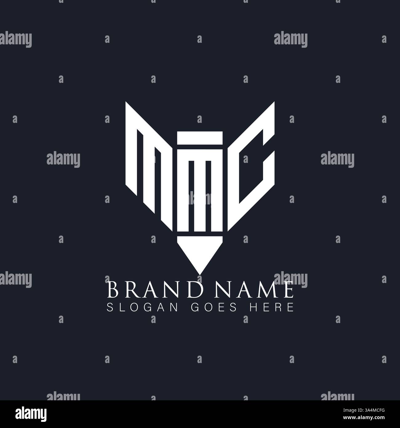 MMC unique moderne plat abstrait géométrique initiales géométriques vectorielles design de logo de lettre. Logo monogramme des sociétés Marsh & McLennan. Illustration de Vecteur