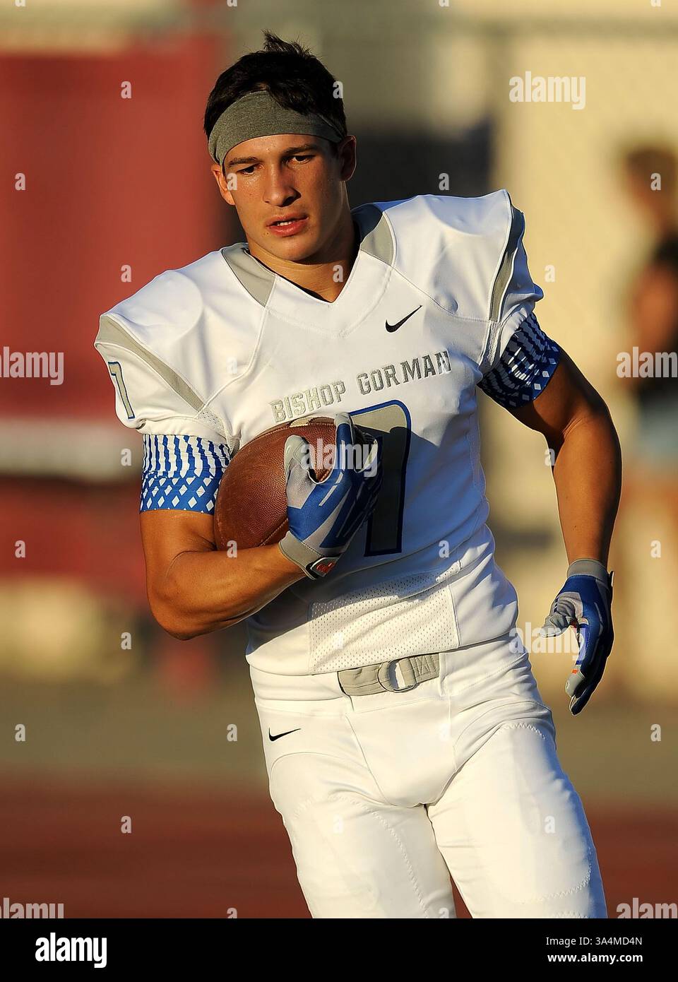 12 septembre 2014 Corona, CA. Bishop Gorman Running back Biaggio Walsh #7.CIF-SS Prep Football Varsity Bishop Gorman v. Centennial Corona..Louis Lopez/Modern Exposure(crédit image : © Louis Lopez/Cal Sport Media/ZUMAPRESS.com) Banque D'Images