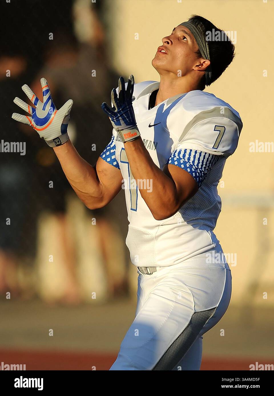 12 septembre 2014 Corona, CA. Bishop Gorman Running back Biaggio Walsh #7.CIF-SS Prep Football Varsity Bishop Gorman v. Centennial Corona..Louis Lopez/Modern Exposure(crédit image : © Louis Lopez/Cal Sport Media/ZUMAPRESS.com) Banque D'Images
