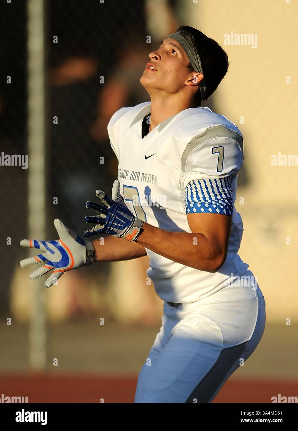 12 septembre 2014 Corona, CA. Bishop Gorman Running back Biaggio Walsh #7.CIF-SS Prep Football Varsity Bishop Gorman v. Centennial Corona..Louis Lopez/Modern Exposure(crédit image : © Louis Lopez/Cal Sport Media/ZUMAPRESS.com) Banque D'Images