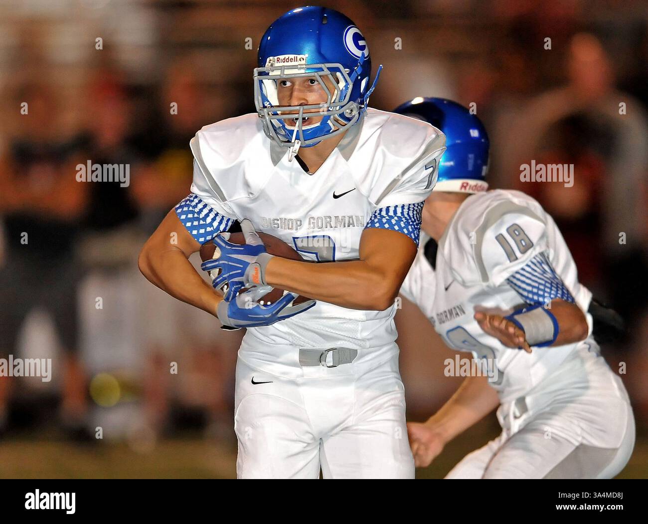 12 septembre 2014 Corona, CA. Bishop Gorman Running back Biaggio Walsh #7.CIF-SS Prep Football Varsity Bishop Gorman v. Centennial Corona..Louis Lopez/Modern Exposure(crédit image : © Louis Lopez/Cal Sport Media/ZUMAPRESS.com) Banque D'Images
