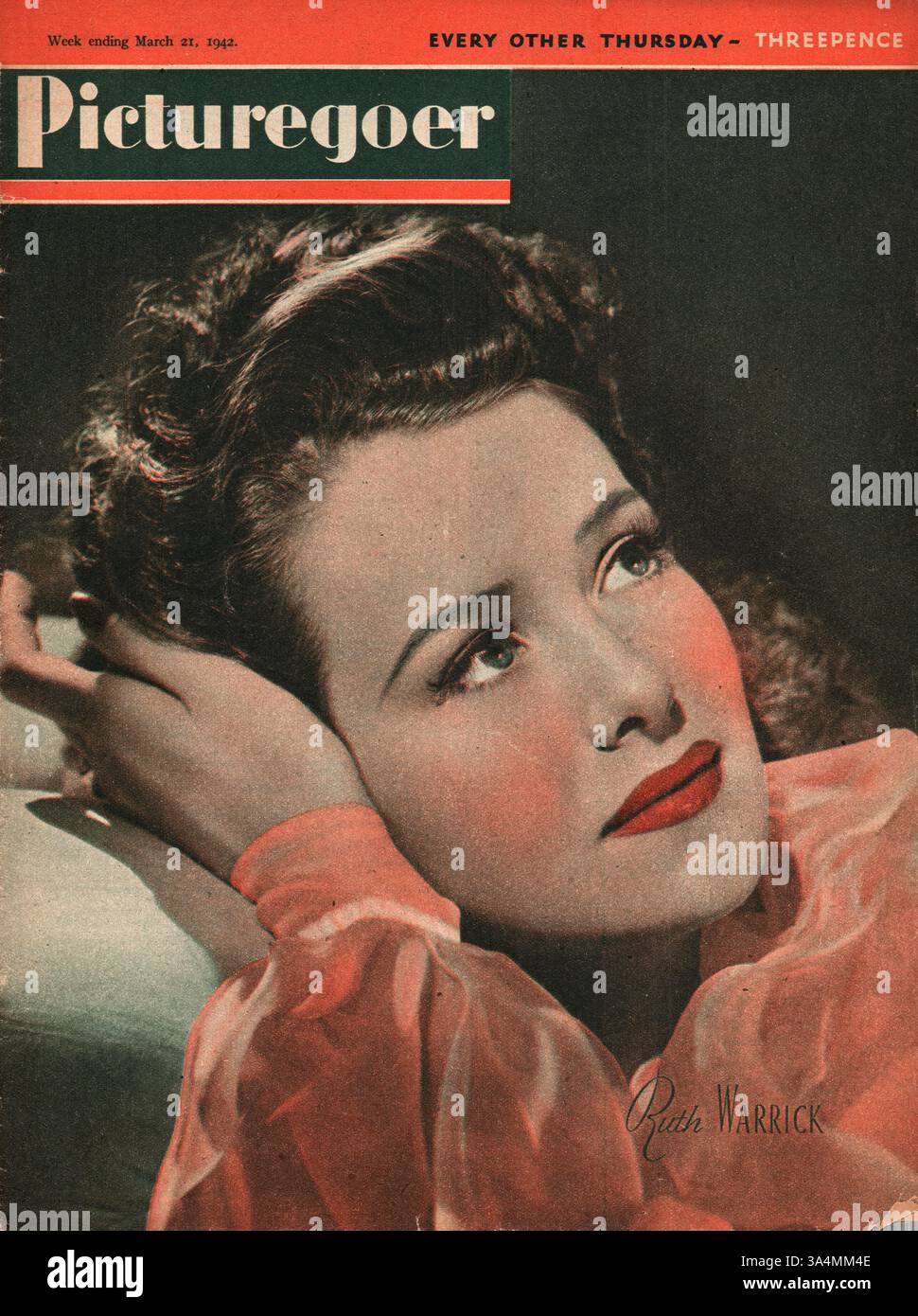 1942 Picturegoer actrice Ruth Warrick Banque D'Images
