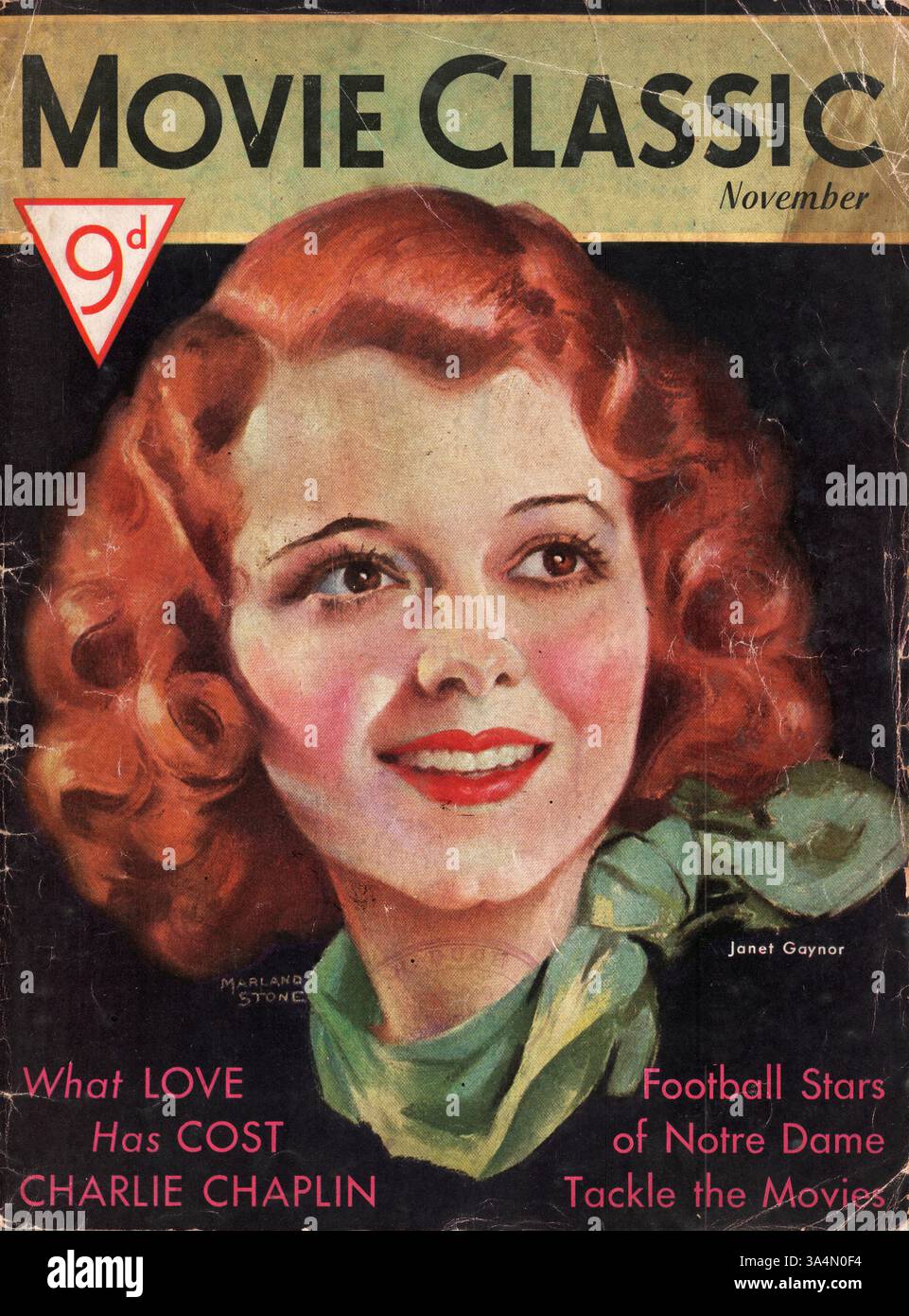 1931 film classique actrice Janet Gaynor Banque D'Images