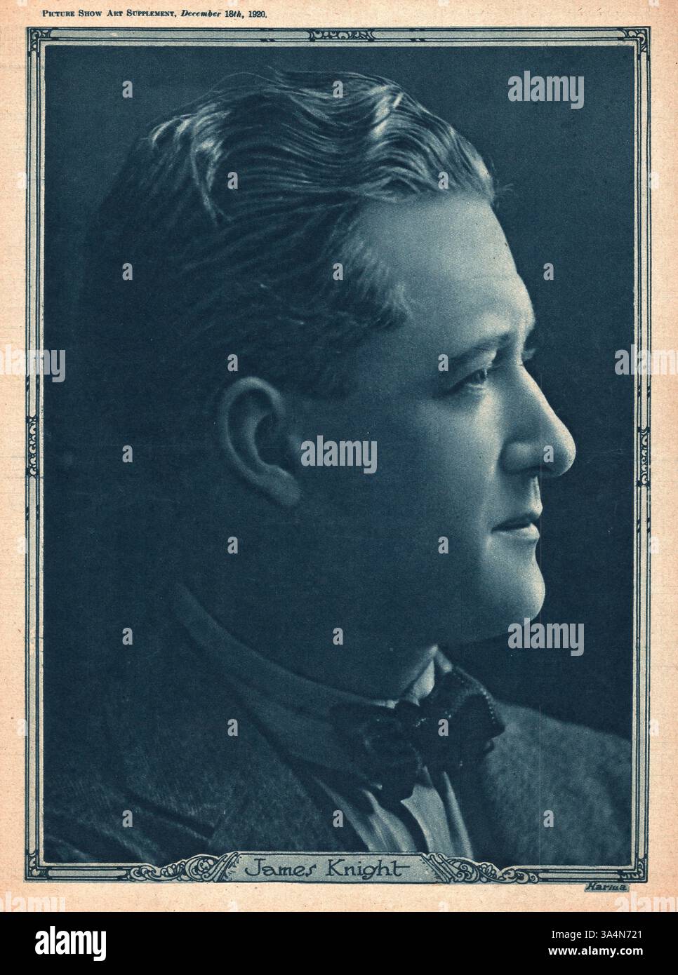 1920 Picture Show acteur James Knight Banque D'Images