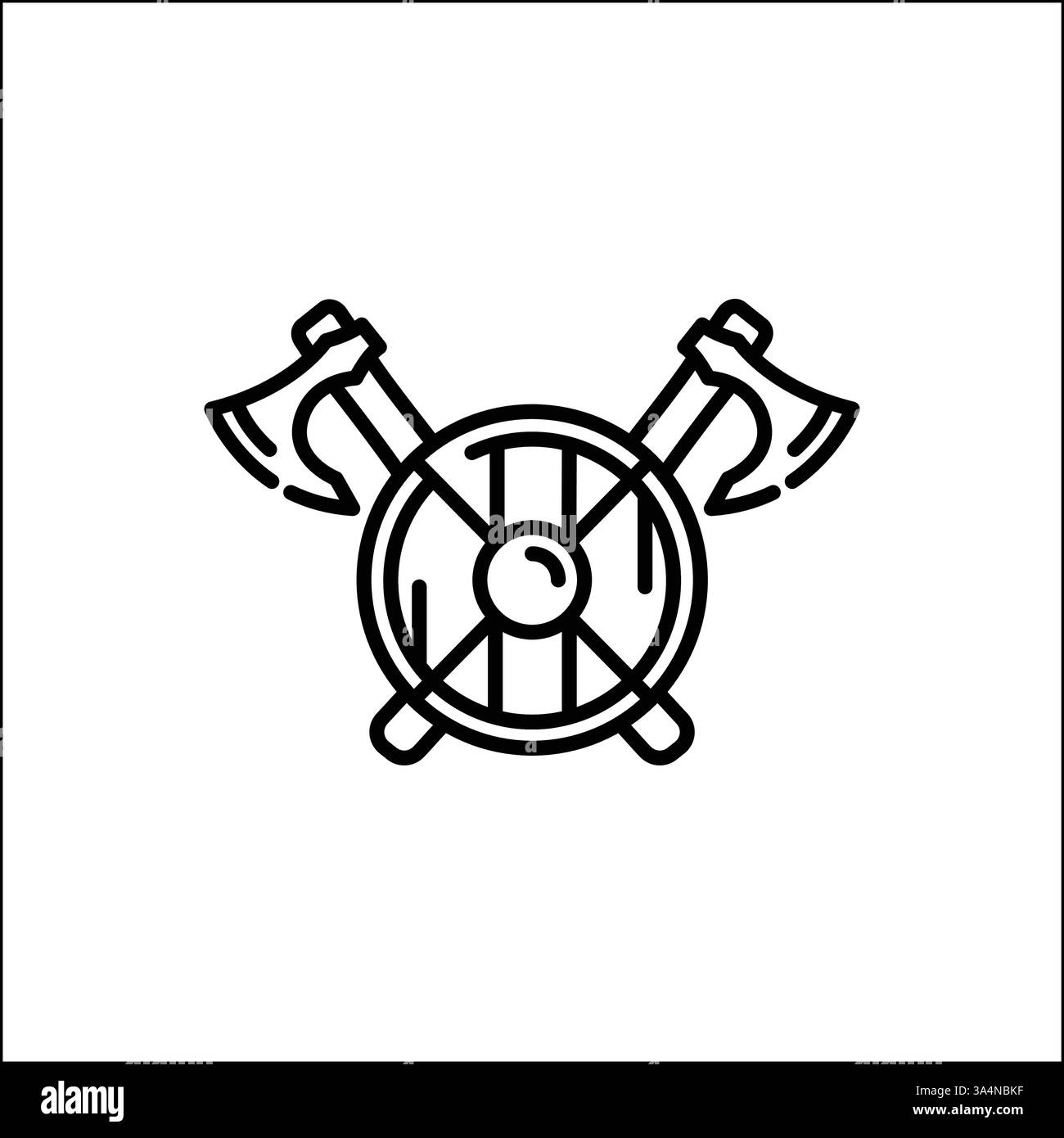 Icône de lances médiévales croisées Illustration de Vecteur